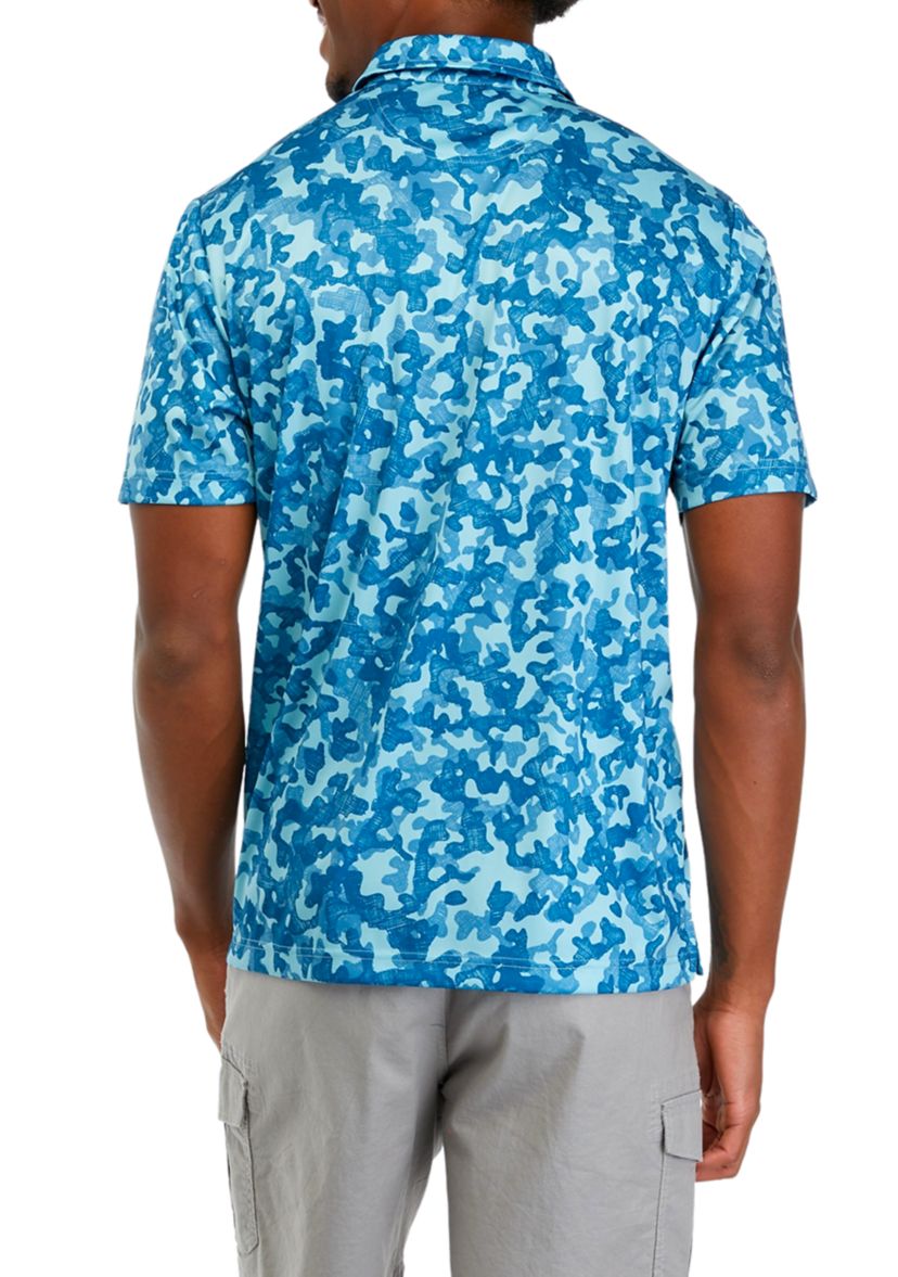 Printed Fishing Polo Shirt