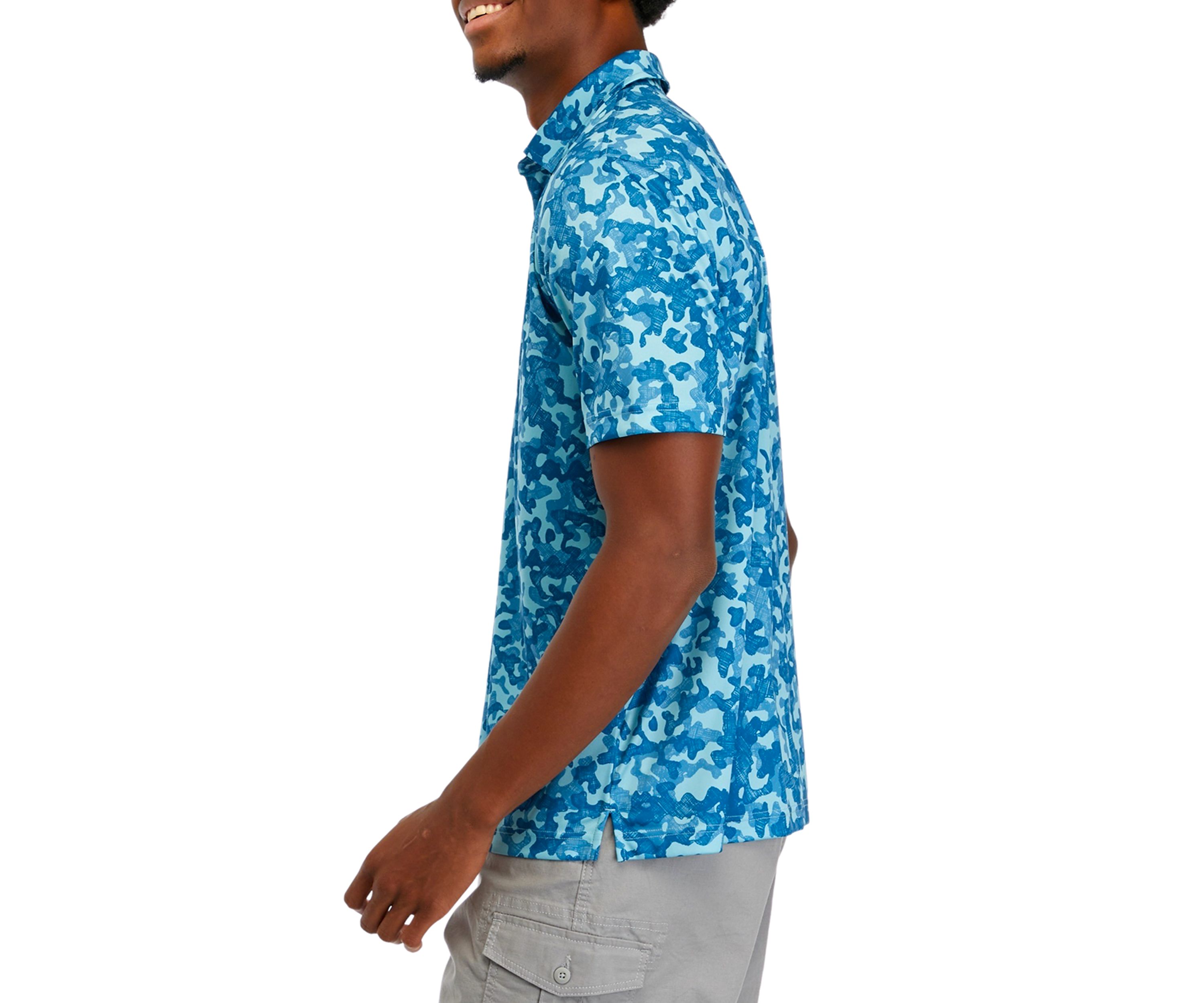 Printed Fishing Polo Shirt
