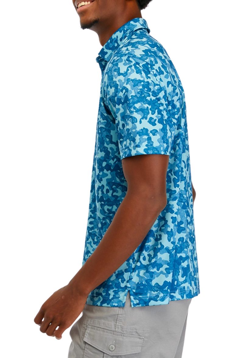 Printed Fishing Polo Shirt