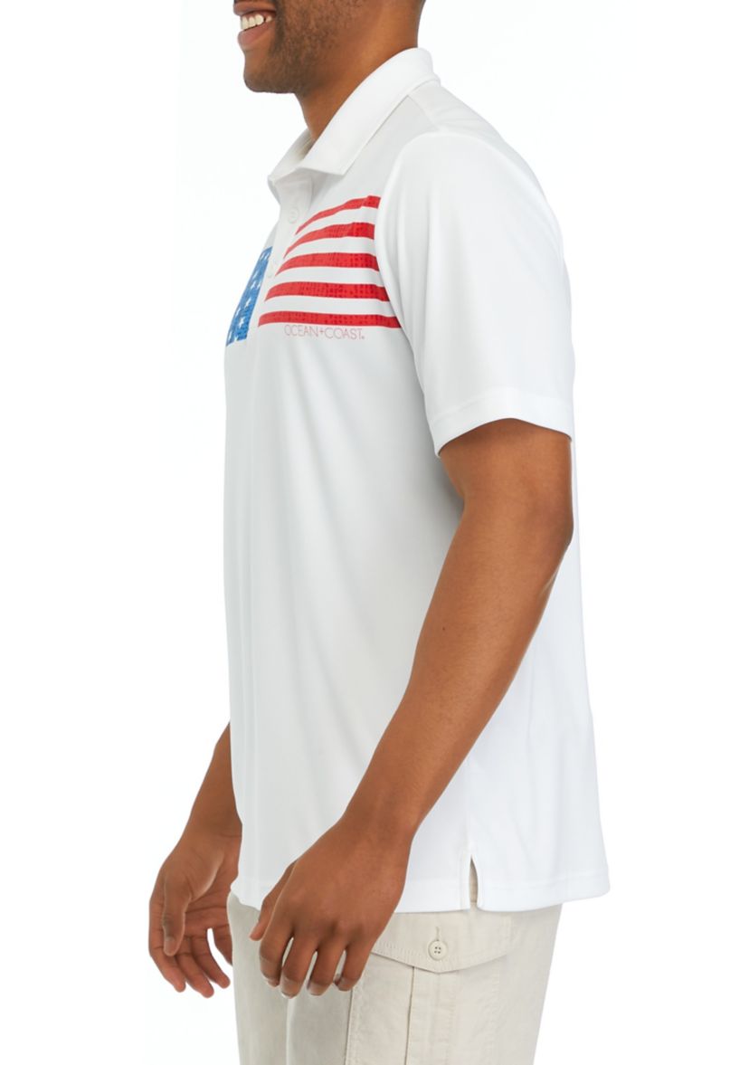 Short Sleeve Graphic Fishing Polo Shirt
