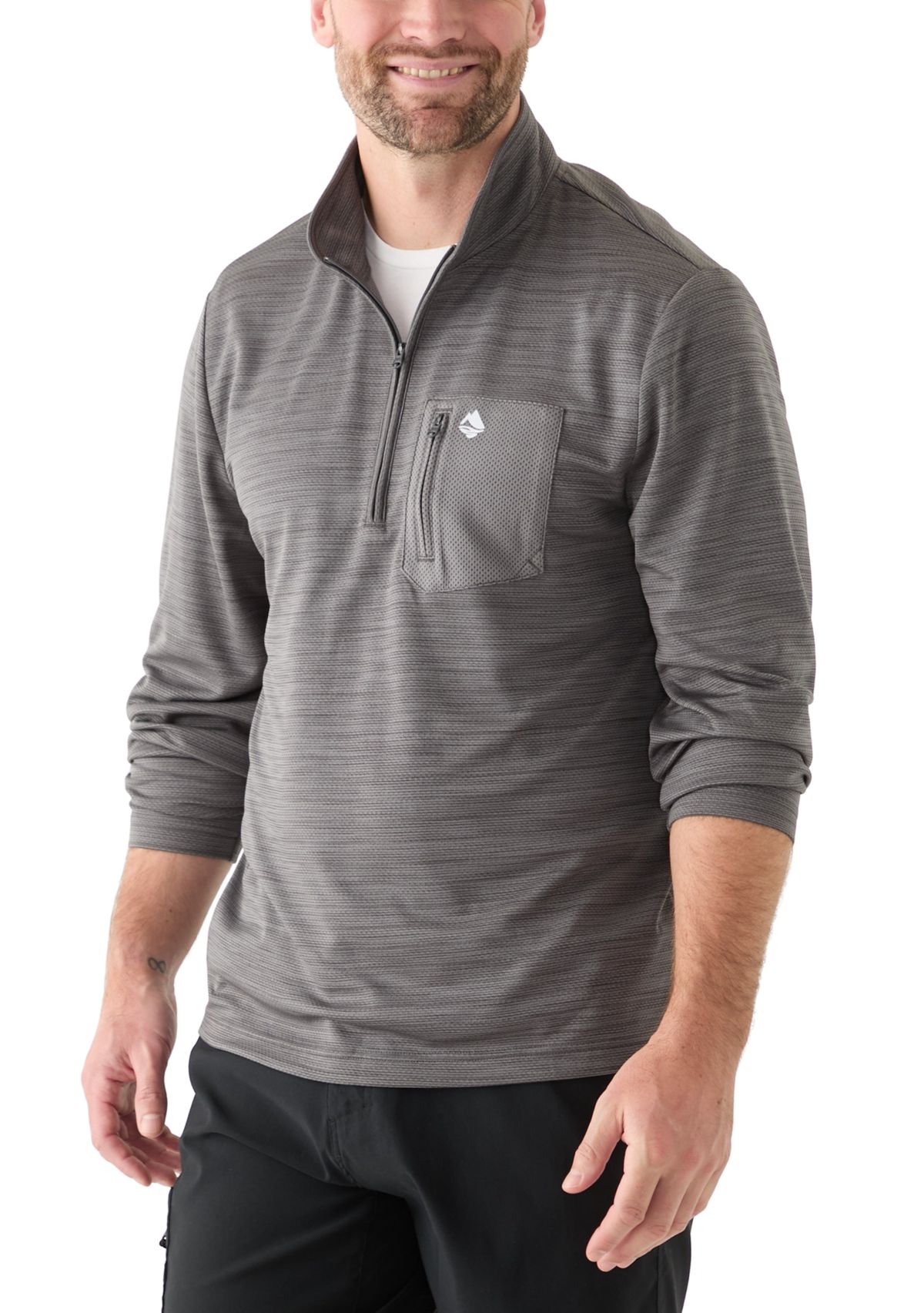 Textured 1/4 Zip Pullover