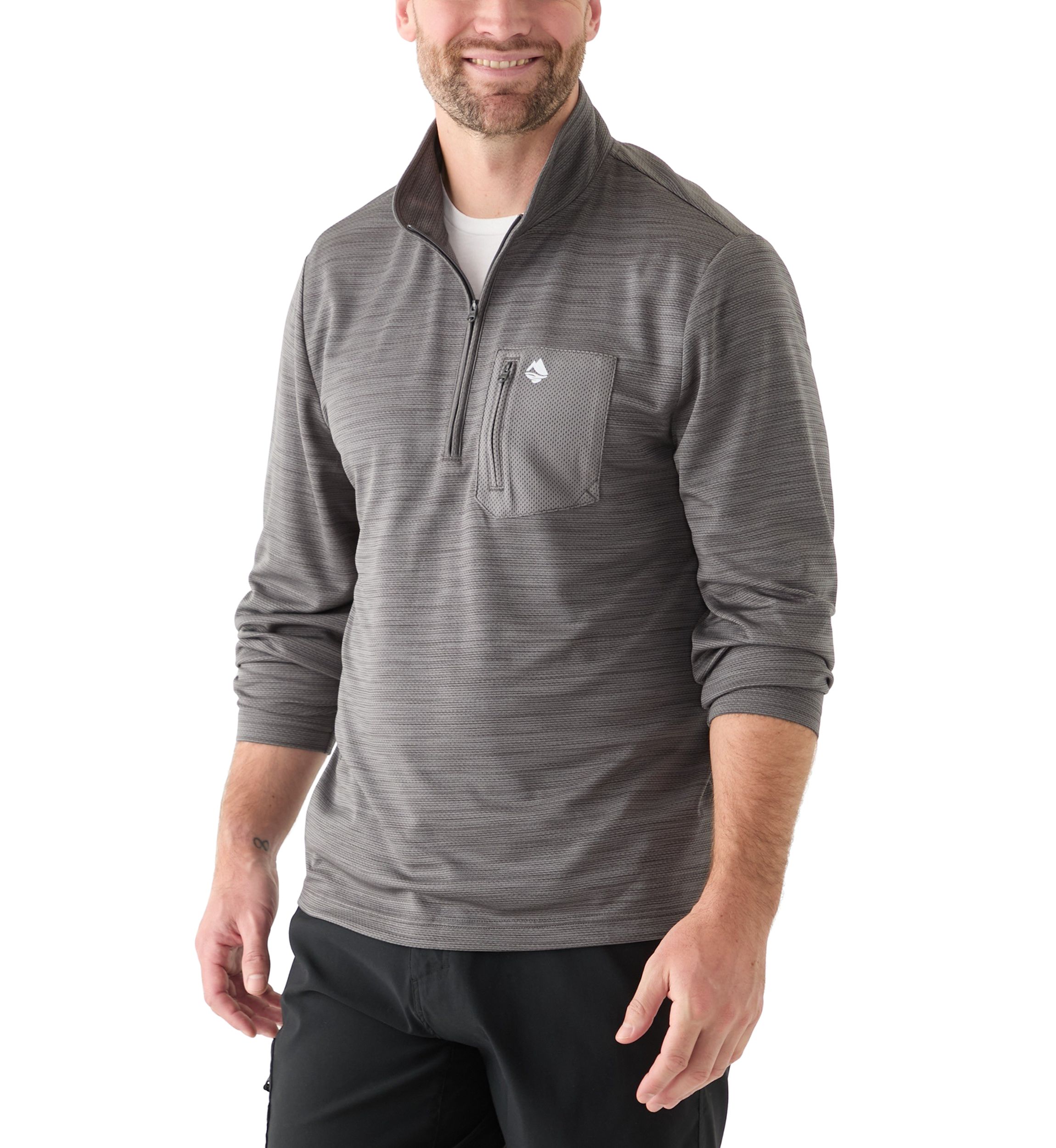 Textured 1/4 Zip Pullover