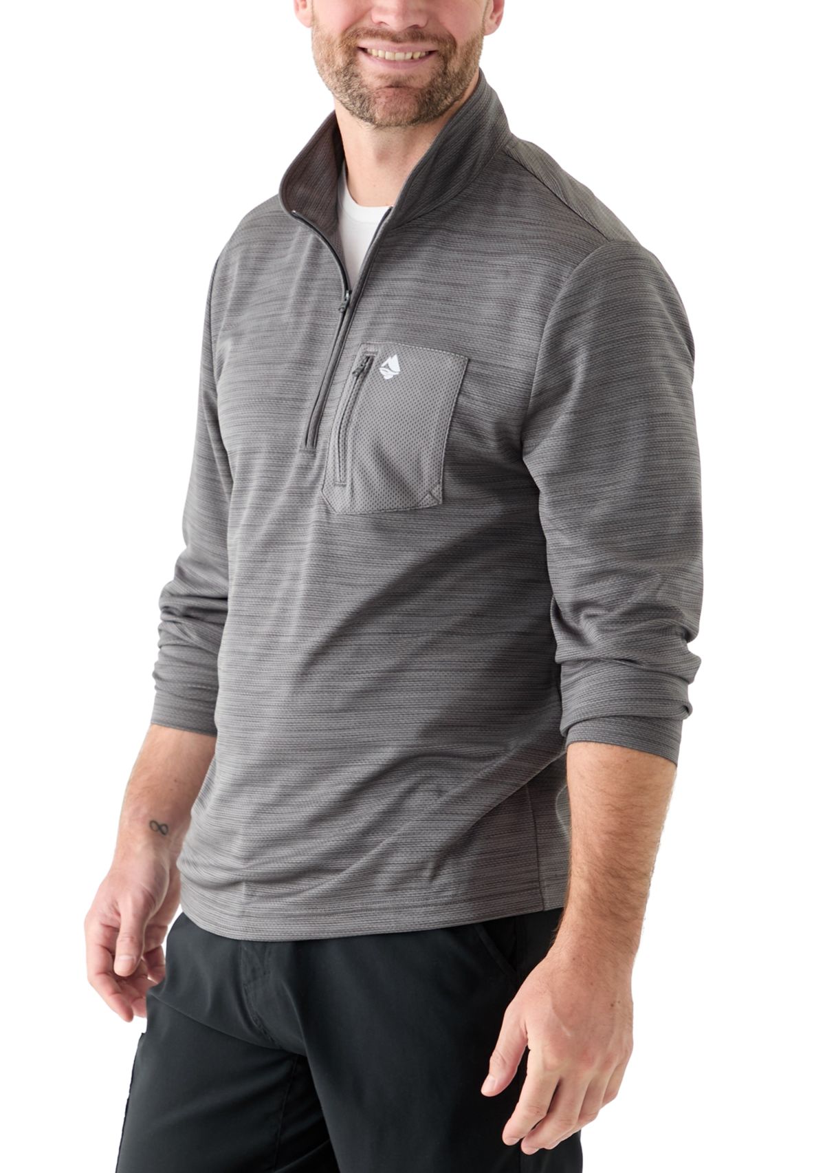 Textured 1/4 Zip Pullover