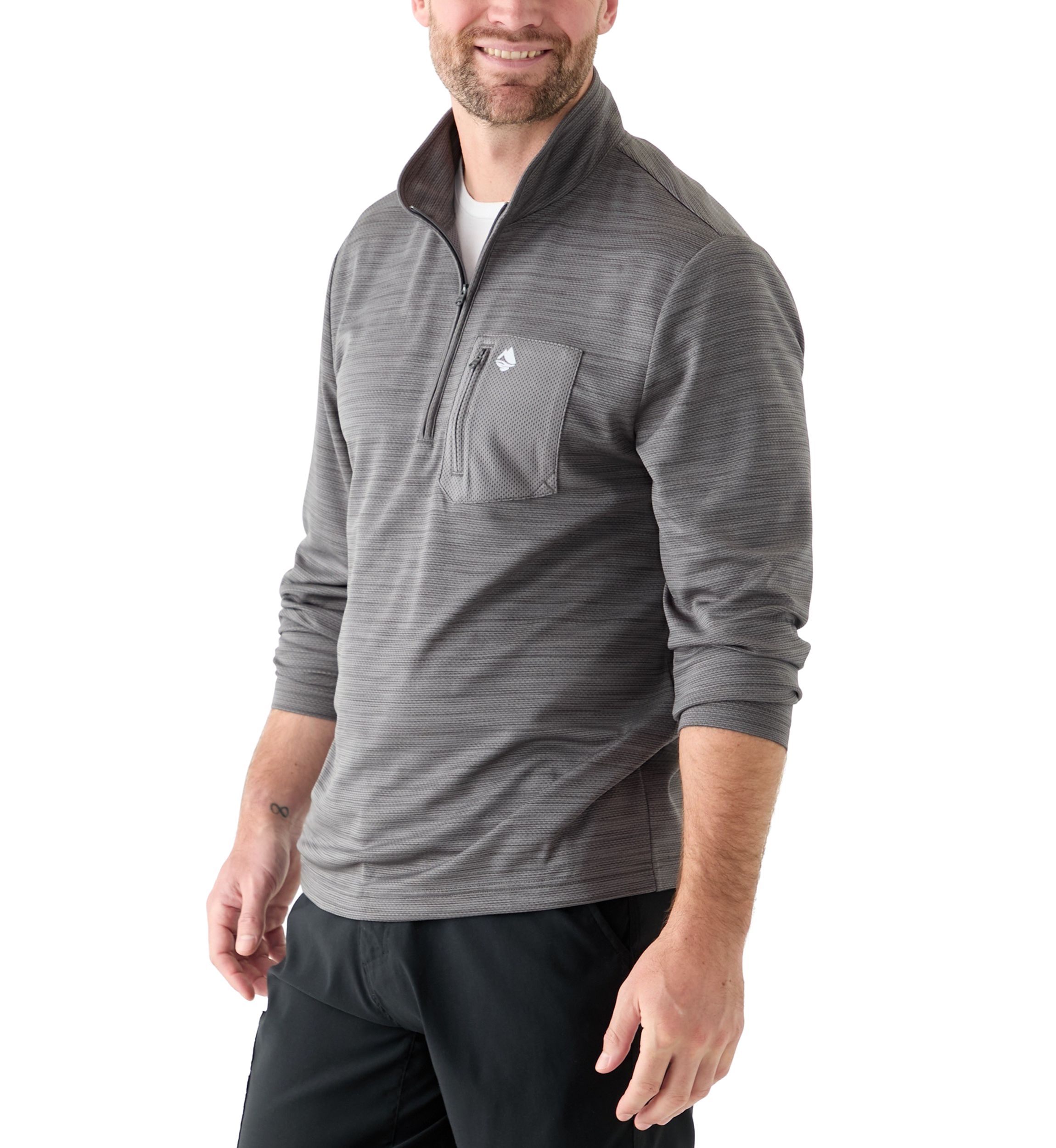 Textured 1/4 Zip Pullover