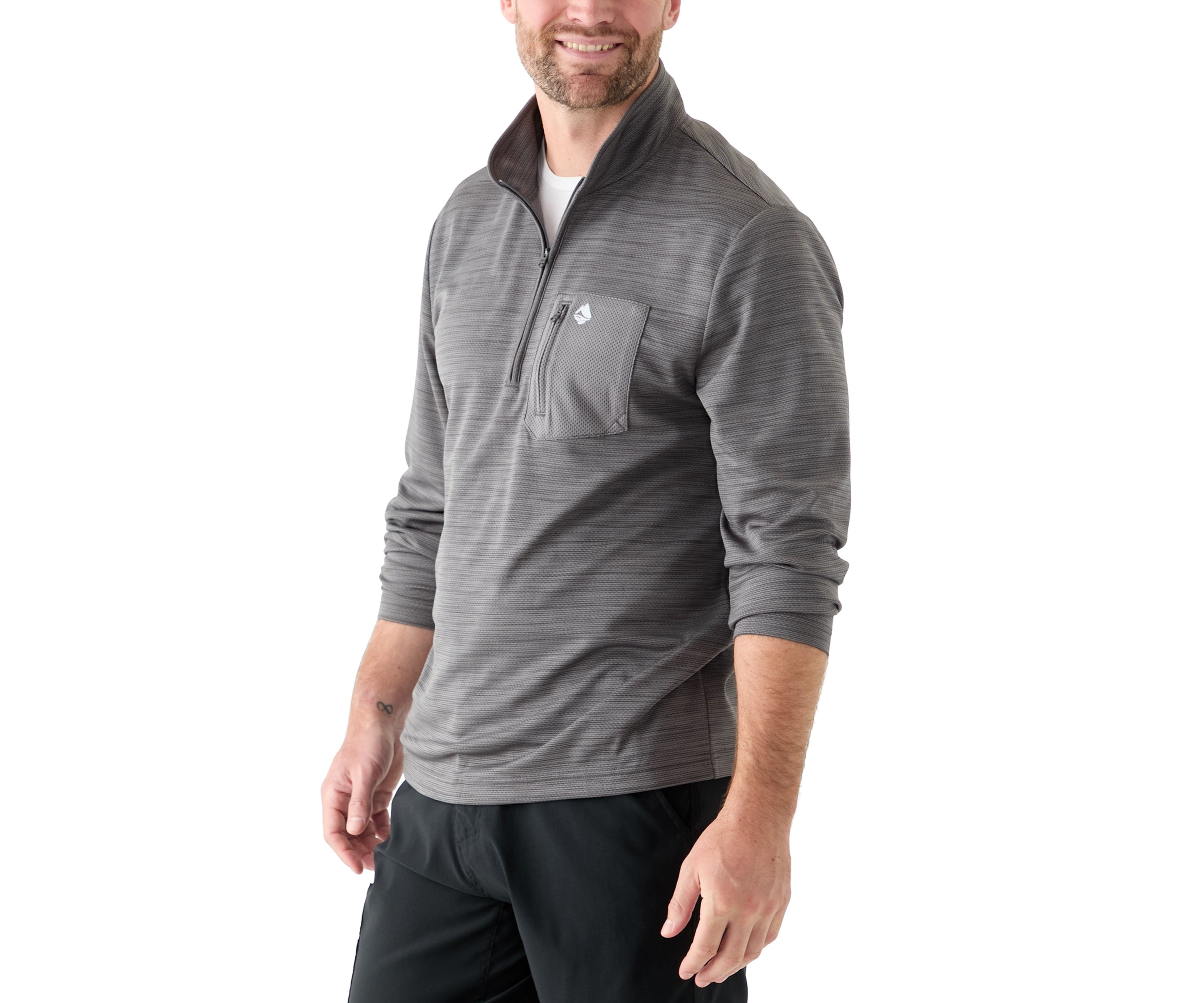 Textured 1/4 Zip Pullover