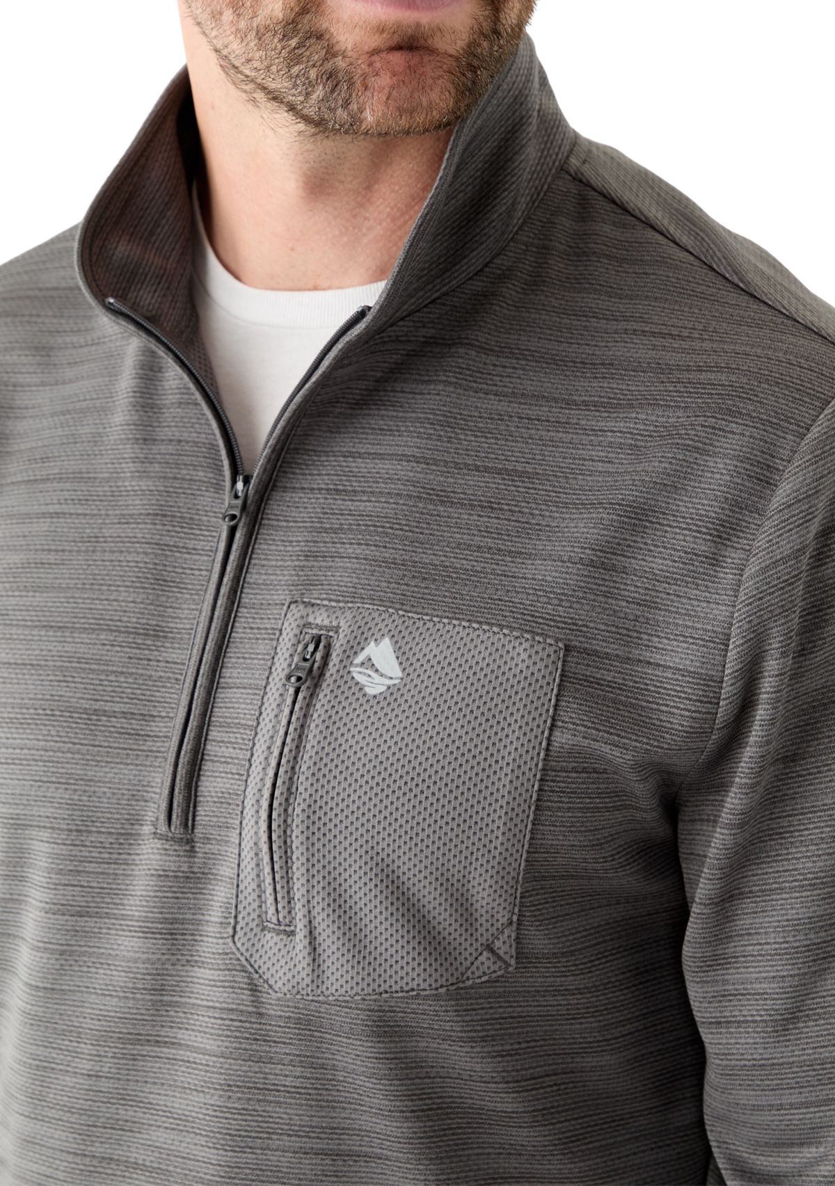 Textured 1/4 Zip Pullover