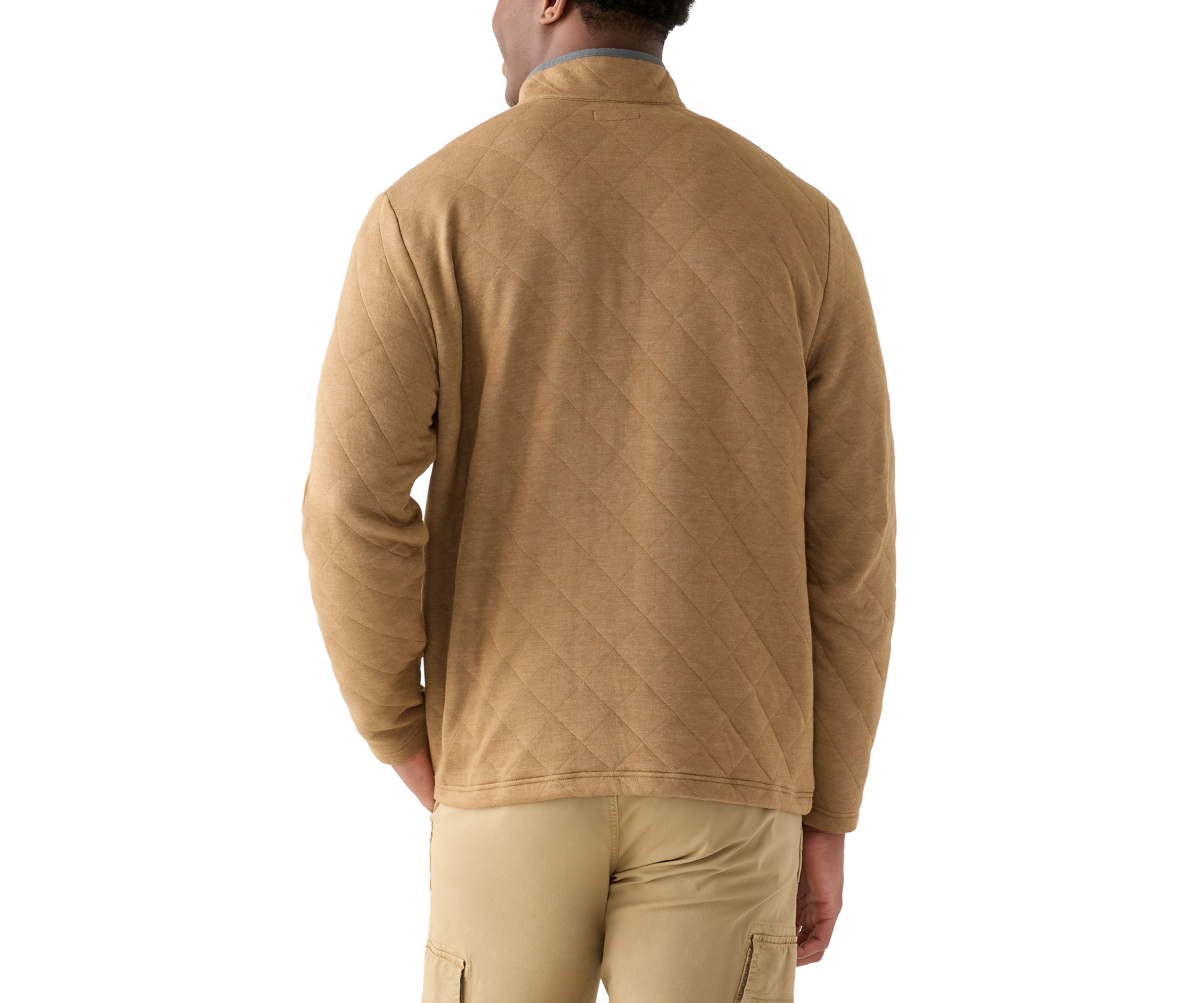 Mens Quilted 1/4 Snap