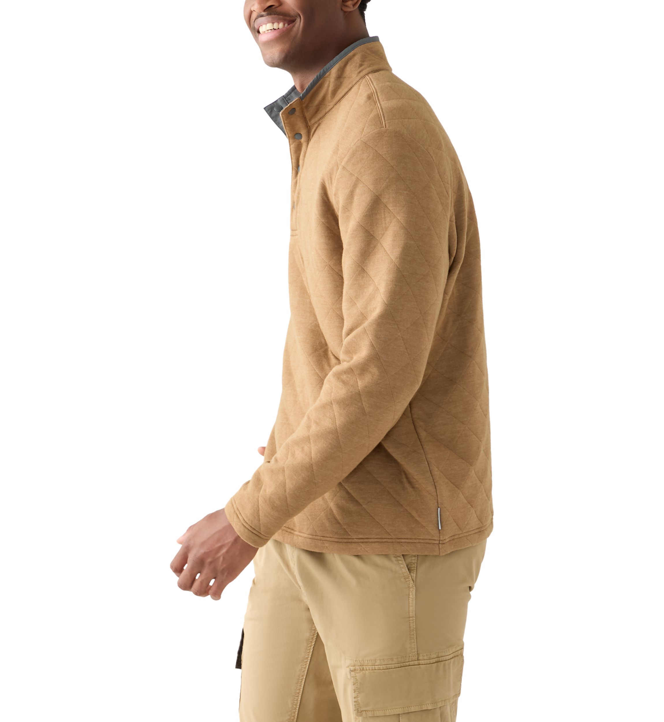 Mens Quilted 1/4 Snap