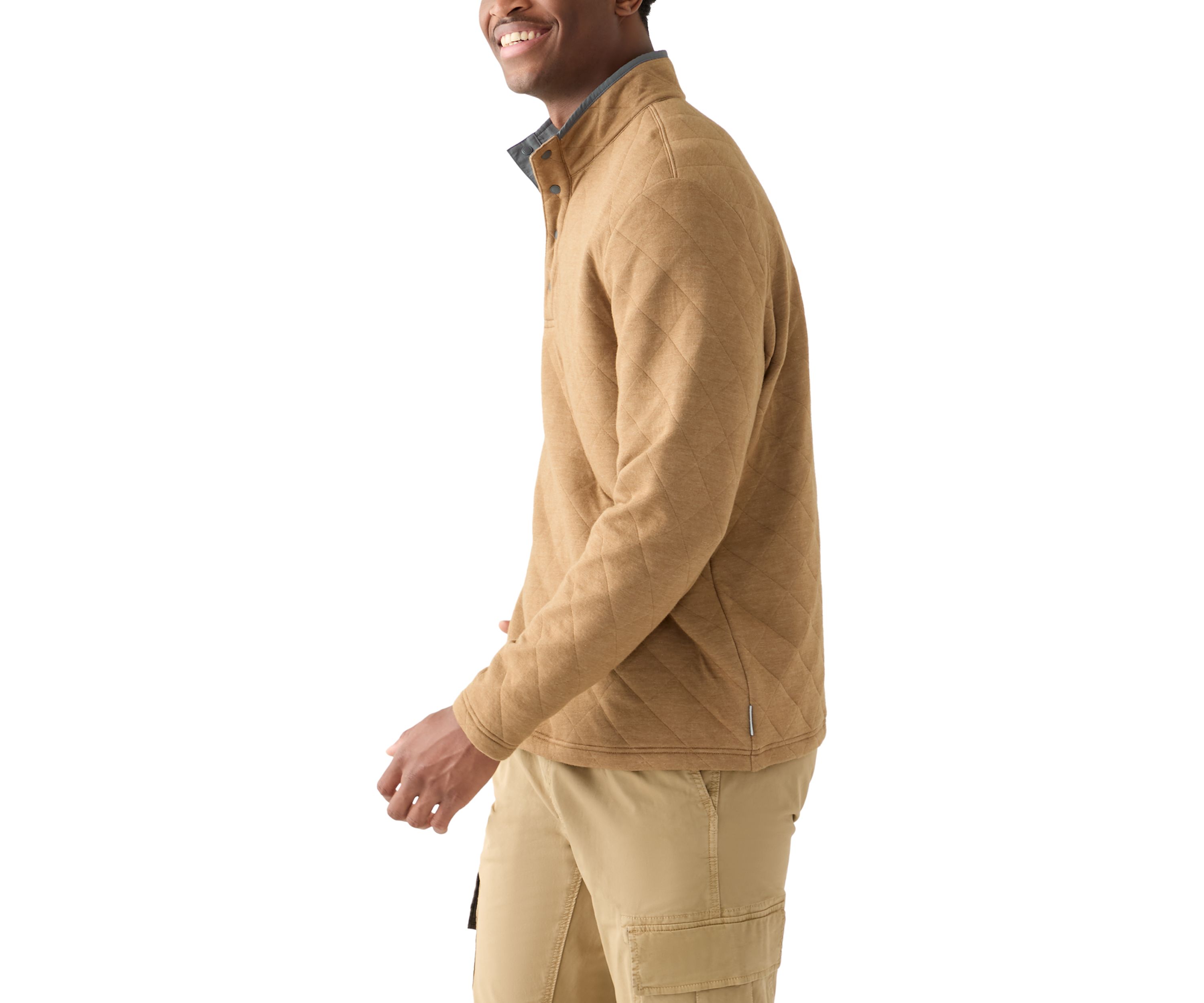 Mens Quilted 1/4 Snap