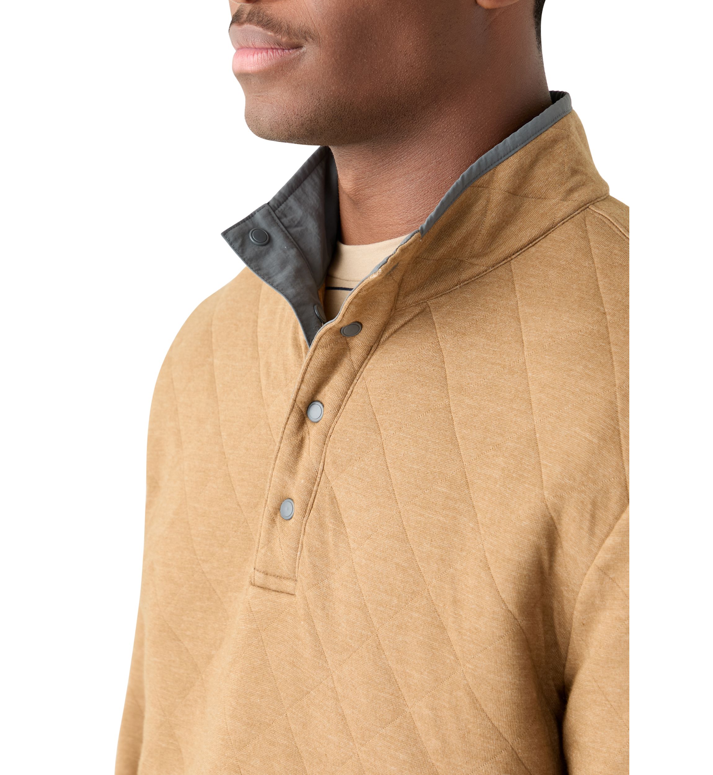 Mens Quilted 1/4 Snap
