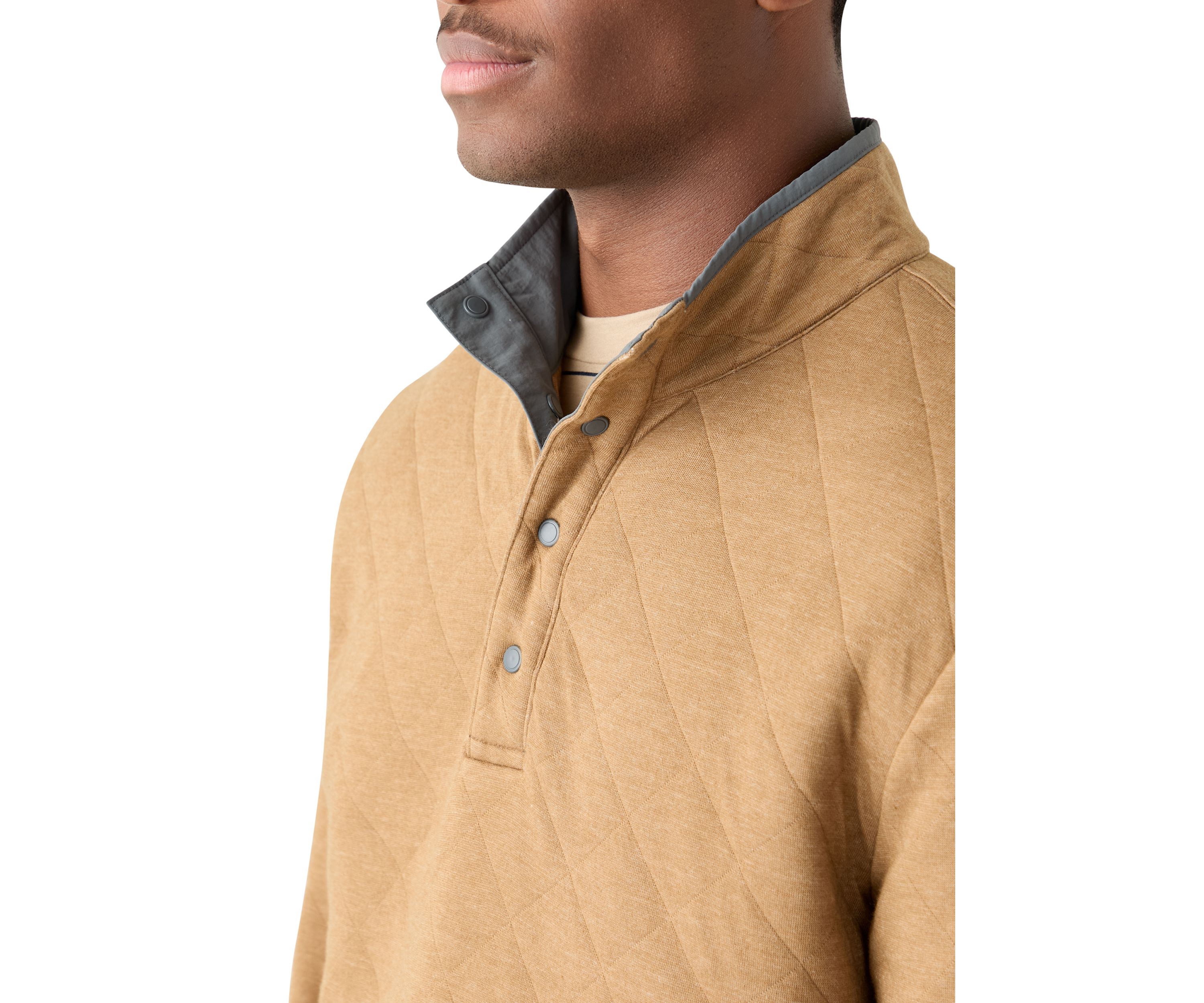 Mens Quilted 1/4 Snap