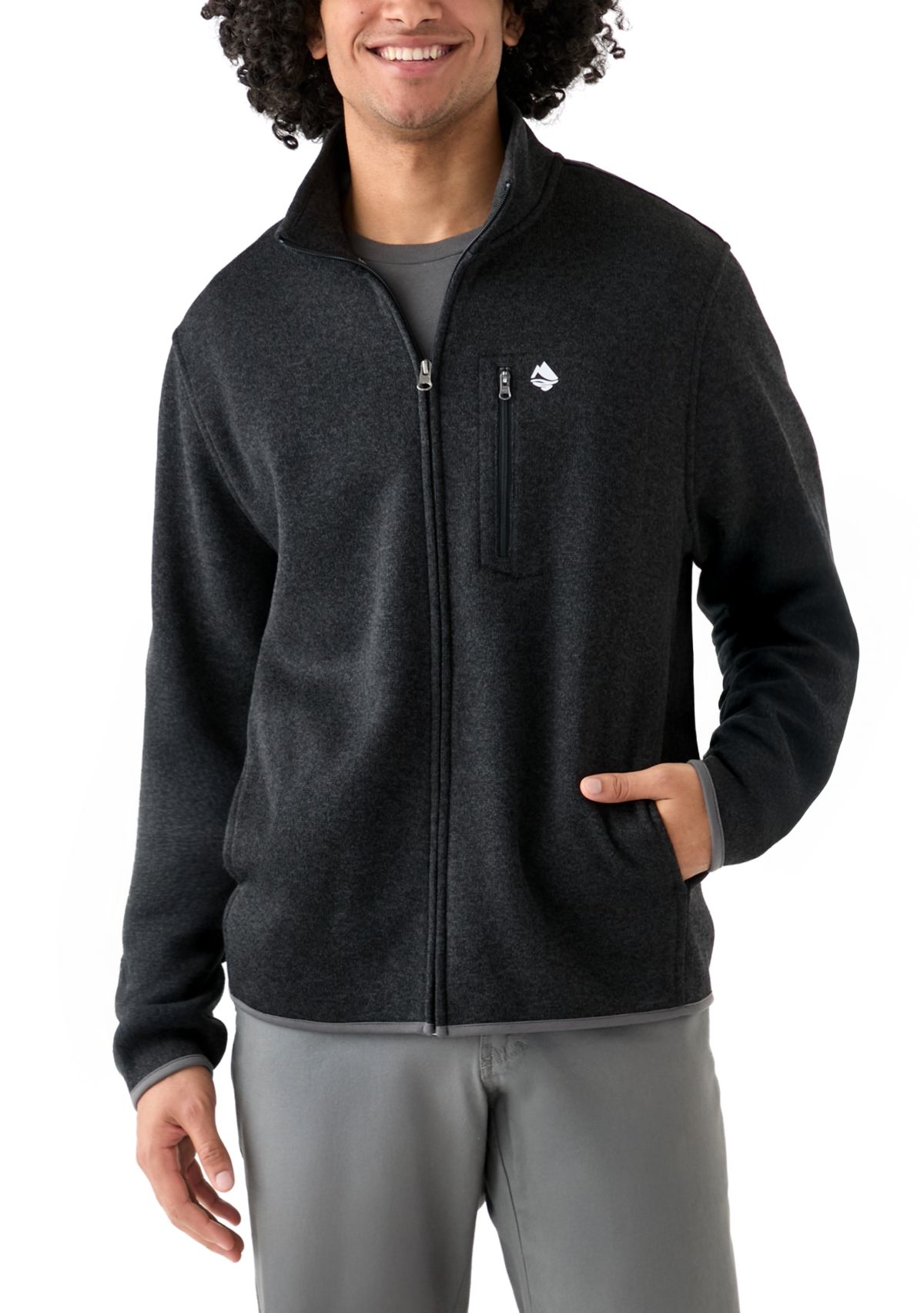 Mens Full Zip Fleece Sweater