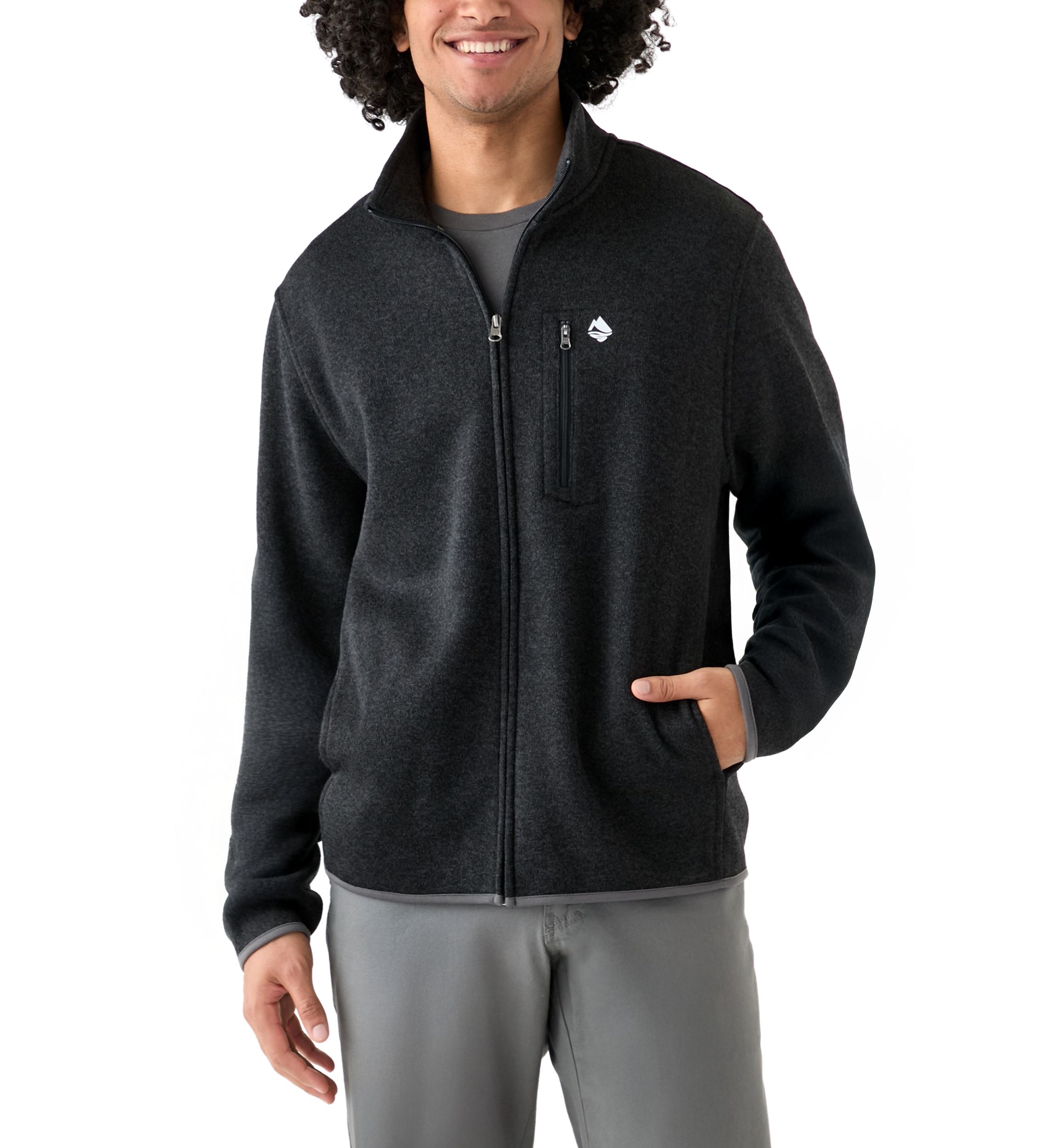 Mens Full Zip Fleece Sweater