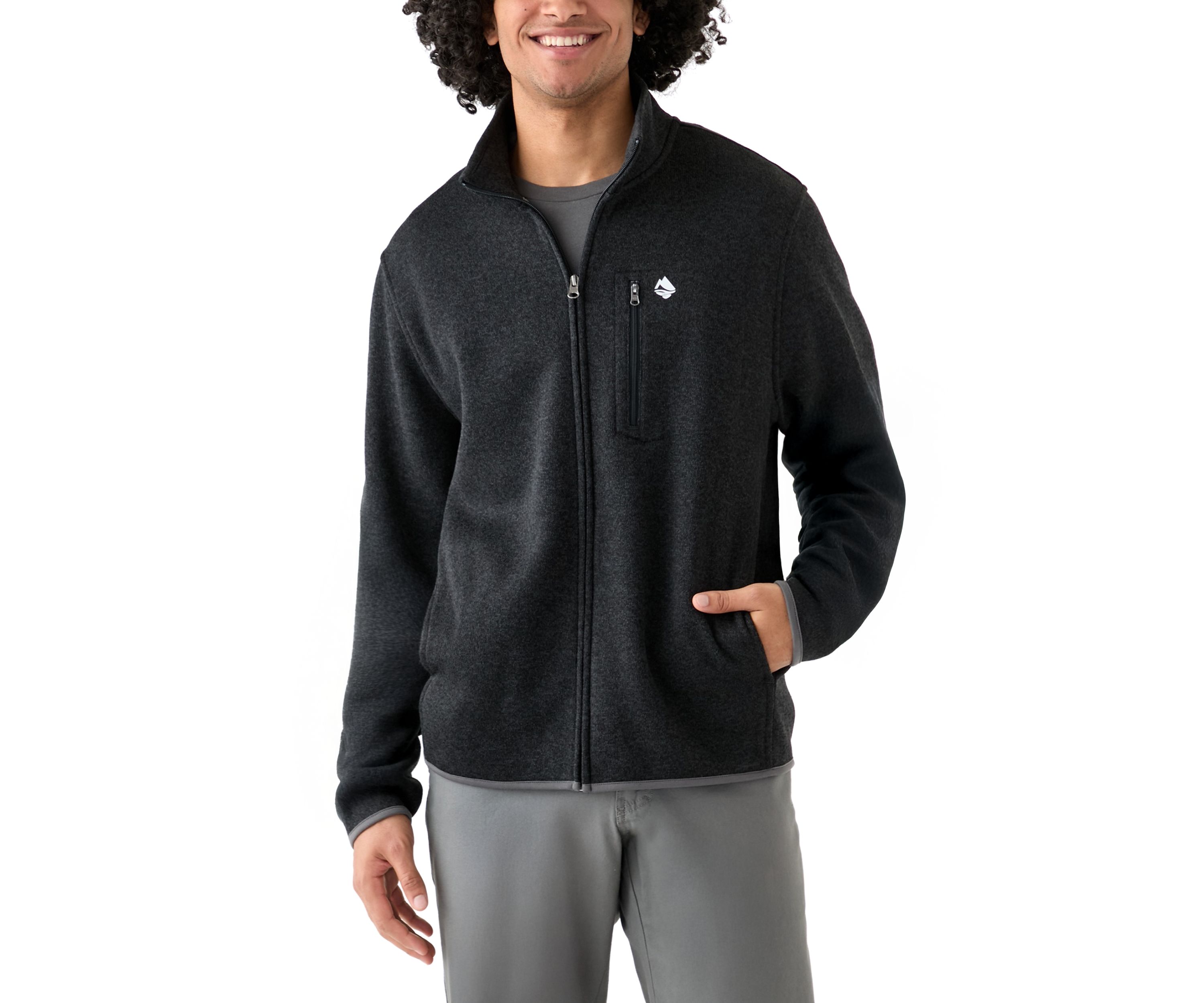 Mens Full Zip Fleece Sweater