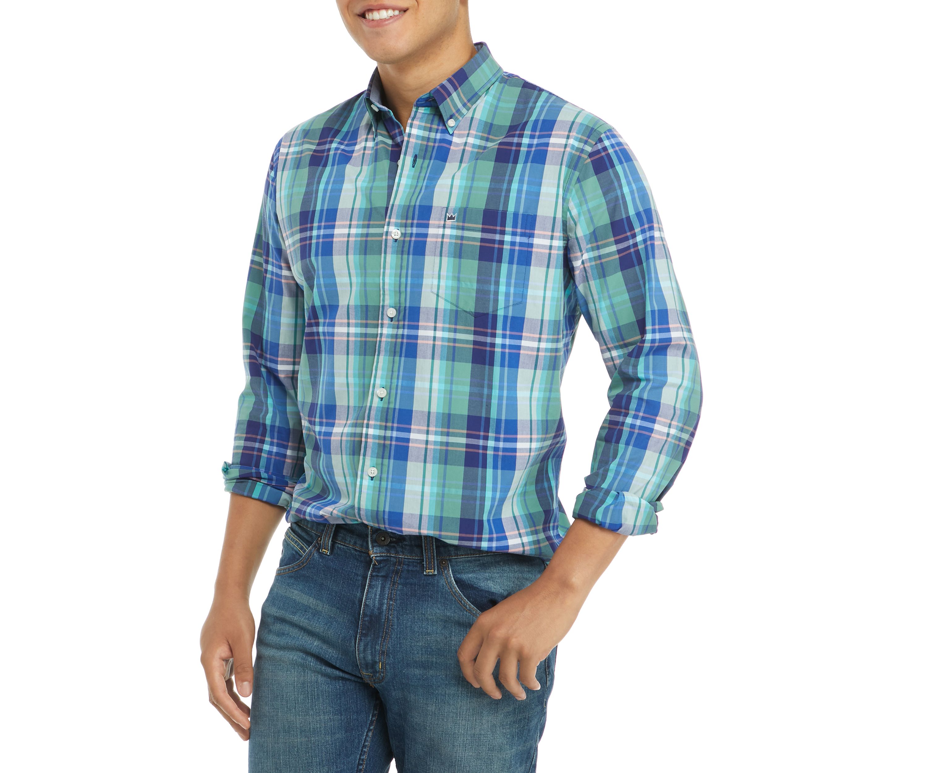 Long Sleeve Printed Button Up Shirt 
