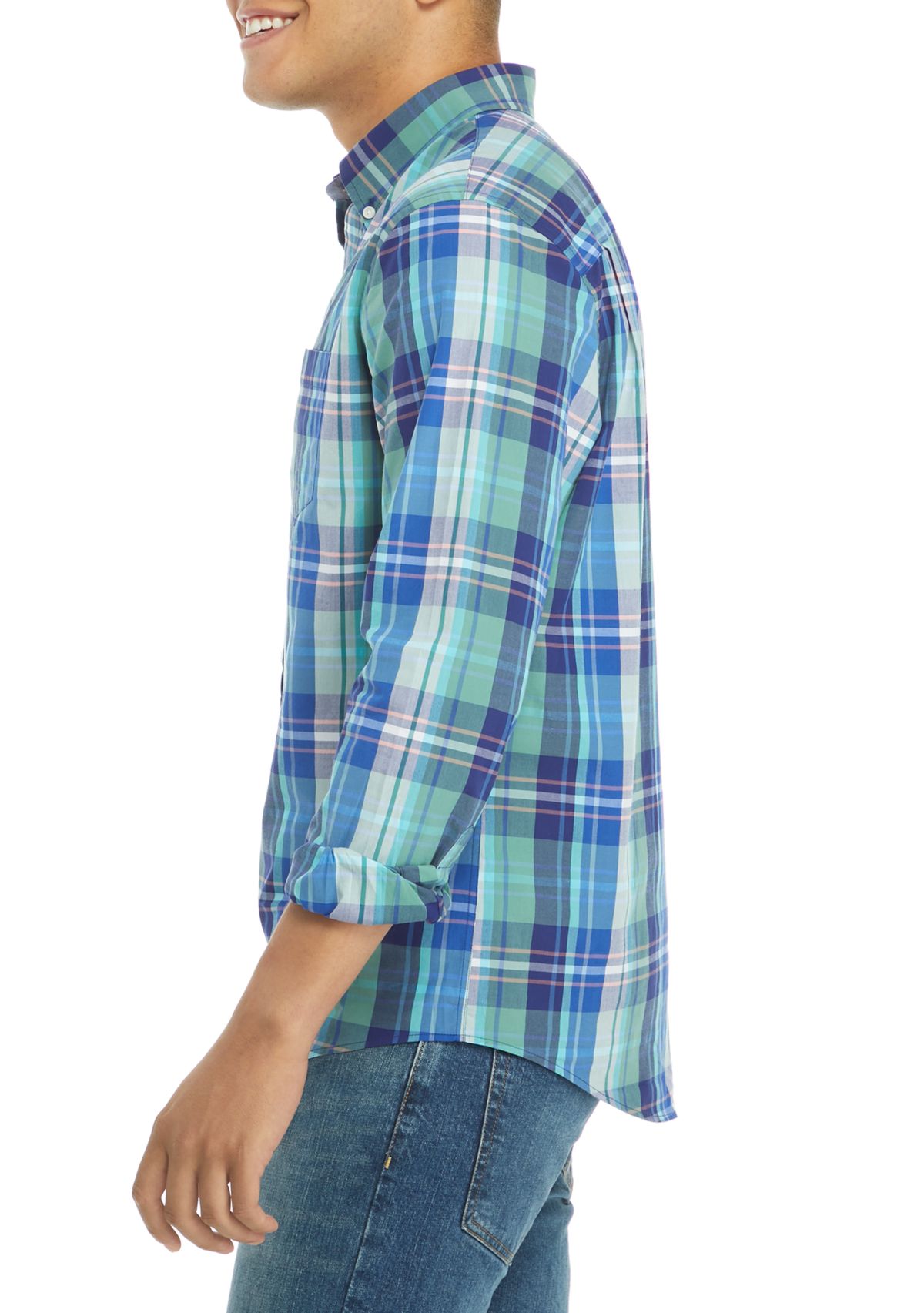 Long Sleeve Printed Button Up Shirt 