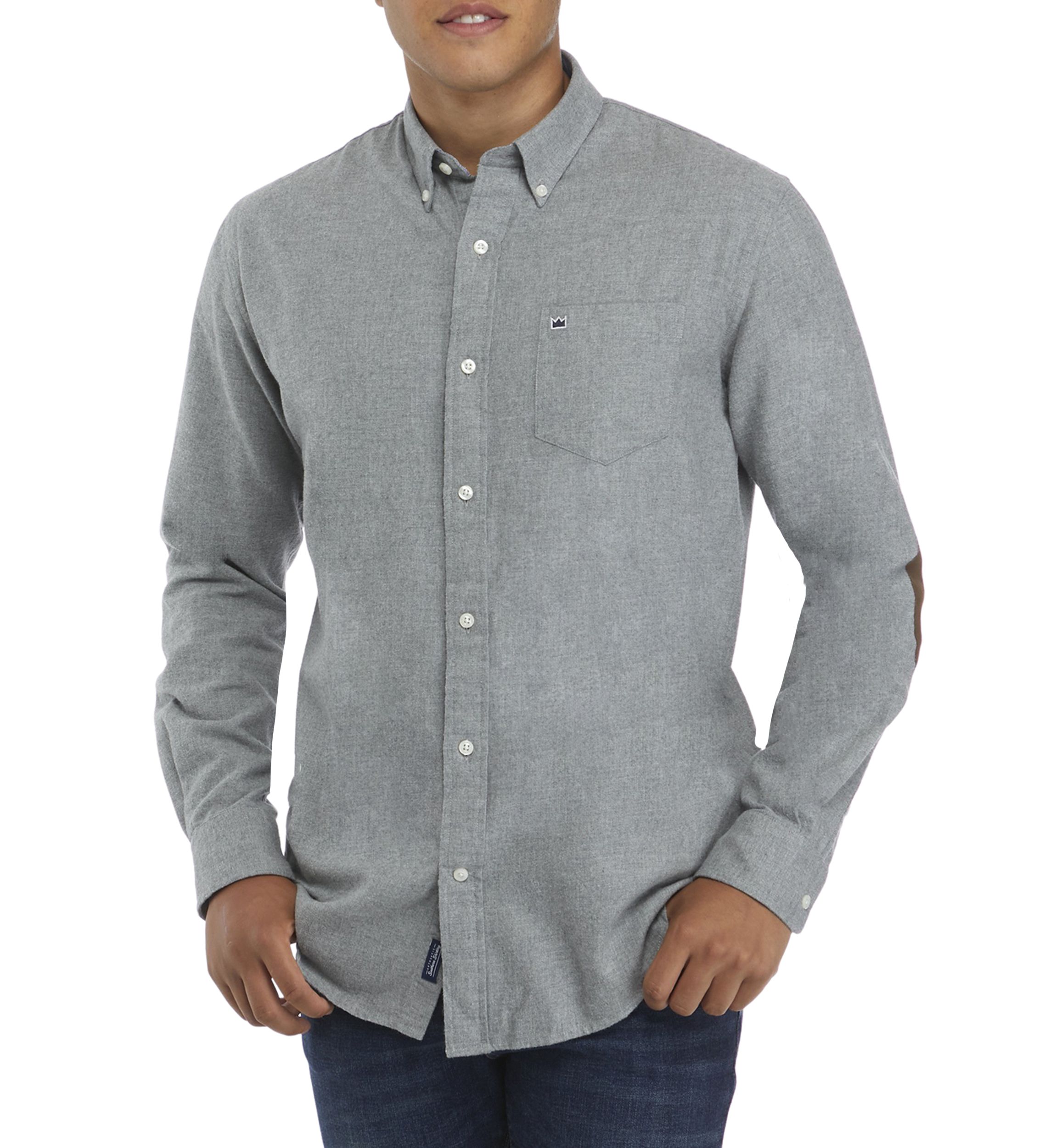 Long Sleeve Spread Collar Button Up Flannel Shirt 