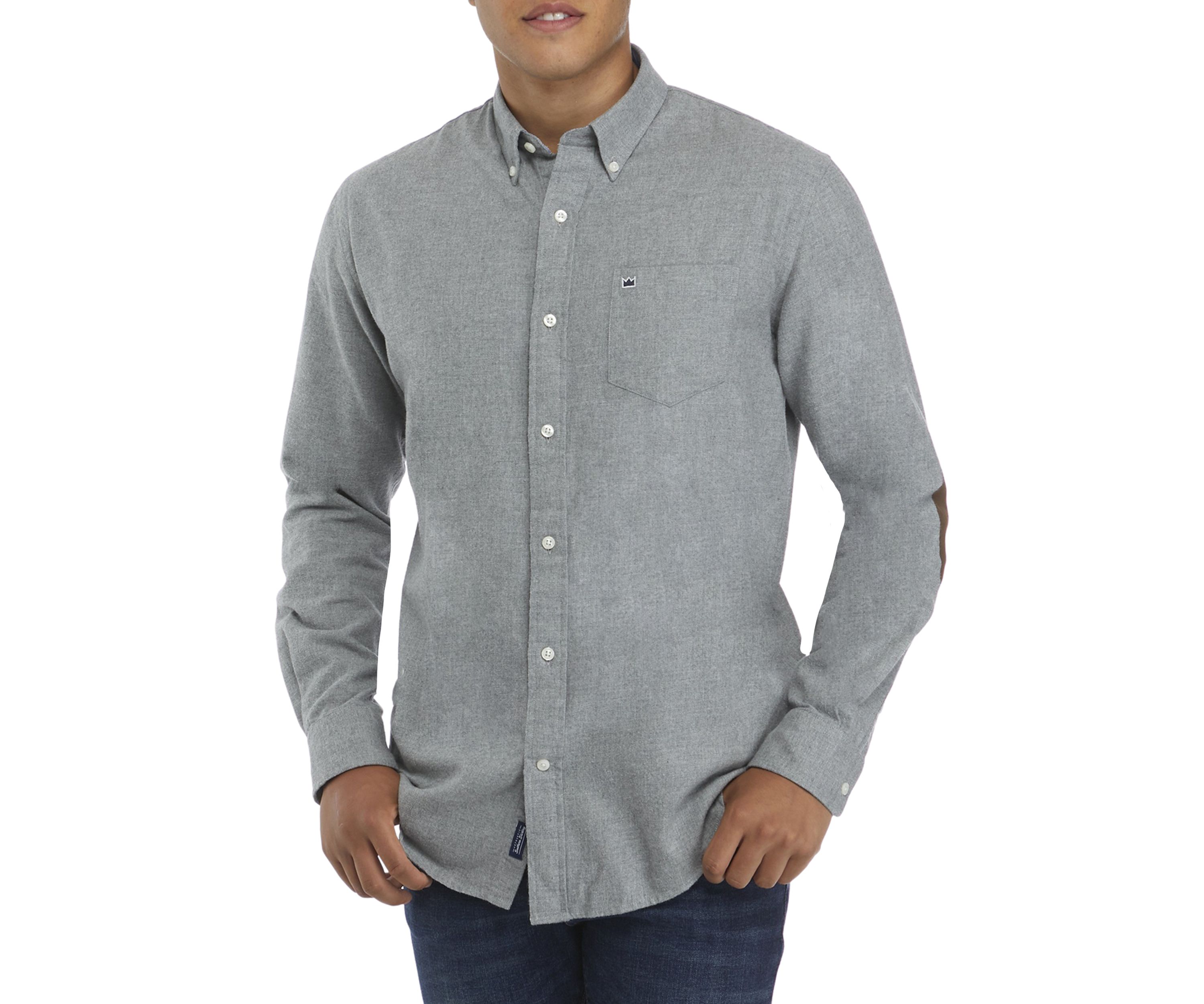 Long Sleeve Spread Collar Button Up Flannel Shirt 