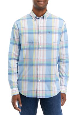 Tommy Hilfiger Blue Self Design Regular Fit Casual Shirt - Buy