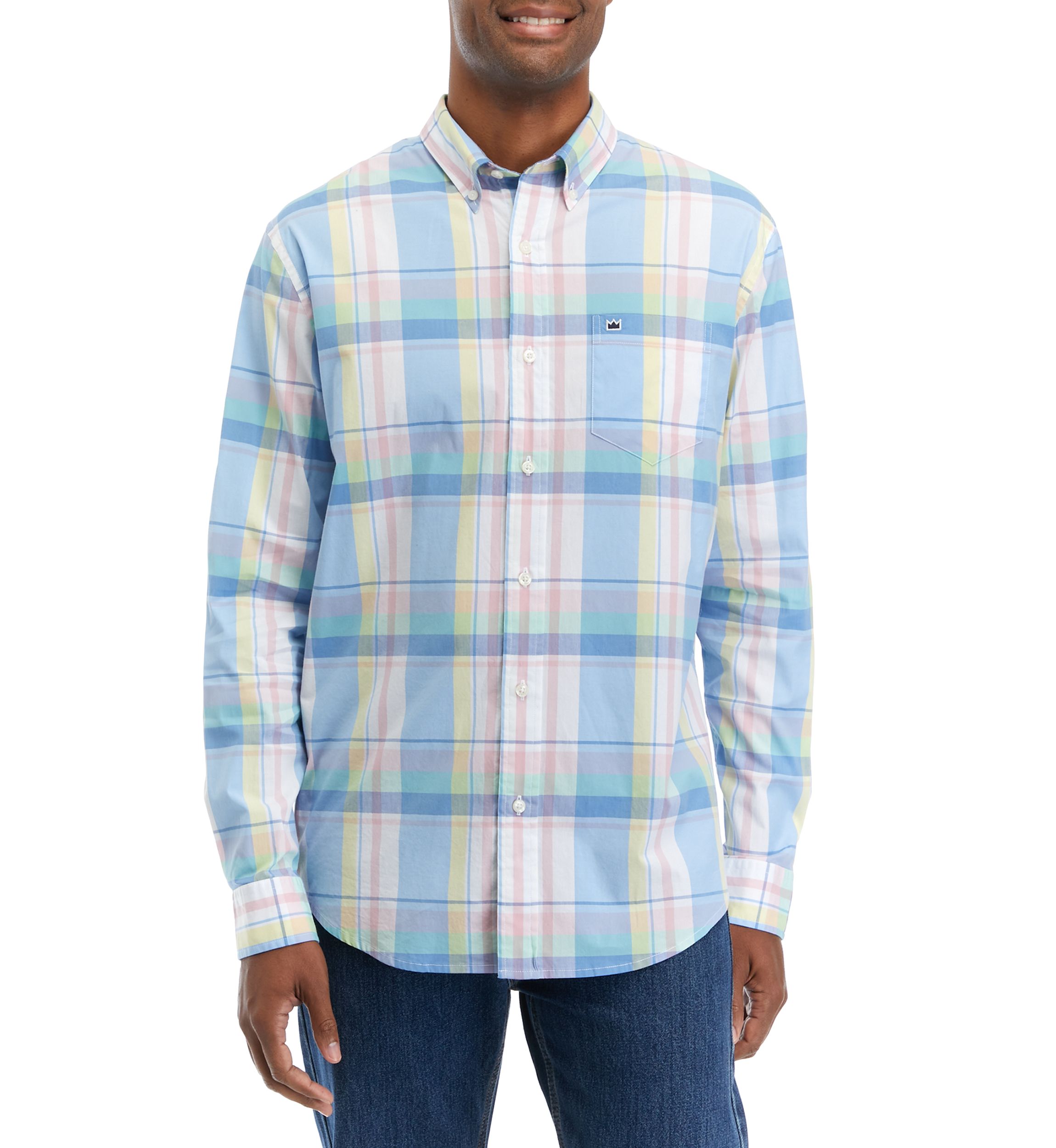 Long Sleeve Printed Poplin Shirt