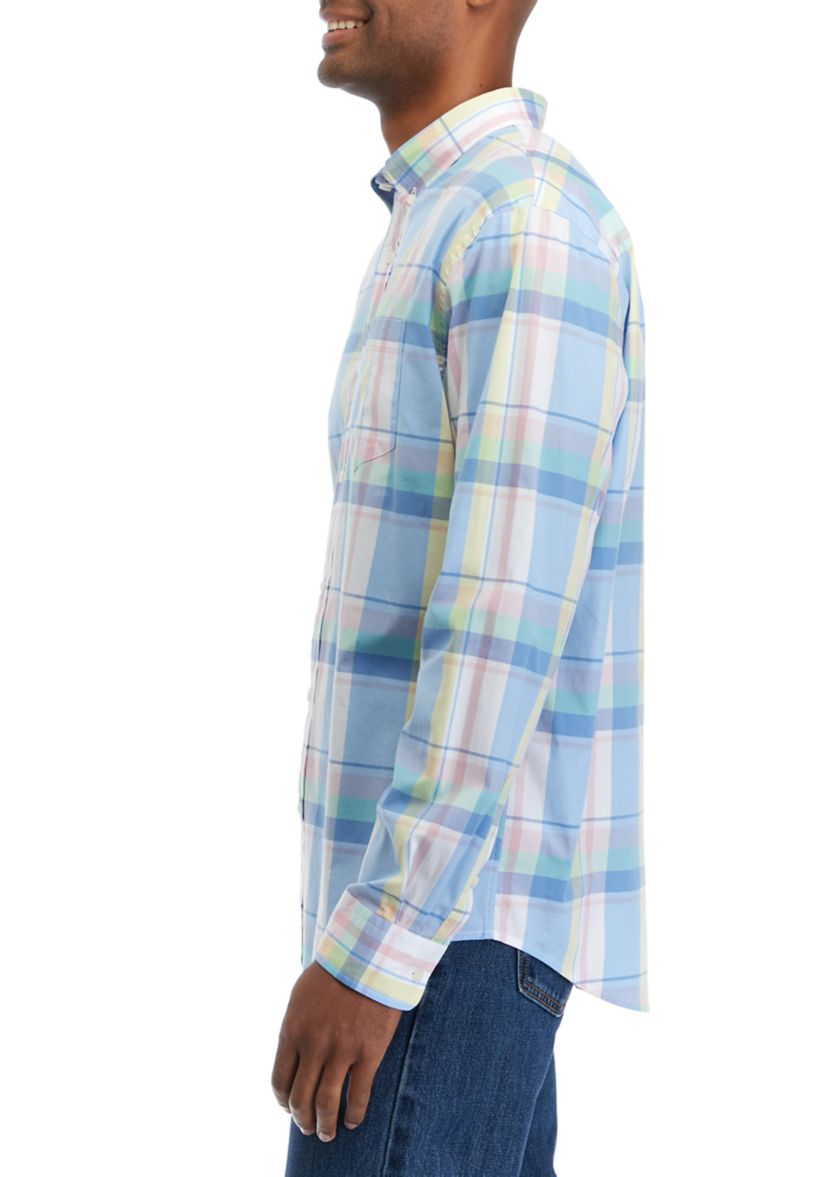 Long Sleeve Printed Poplin Shirt