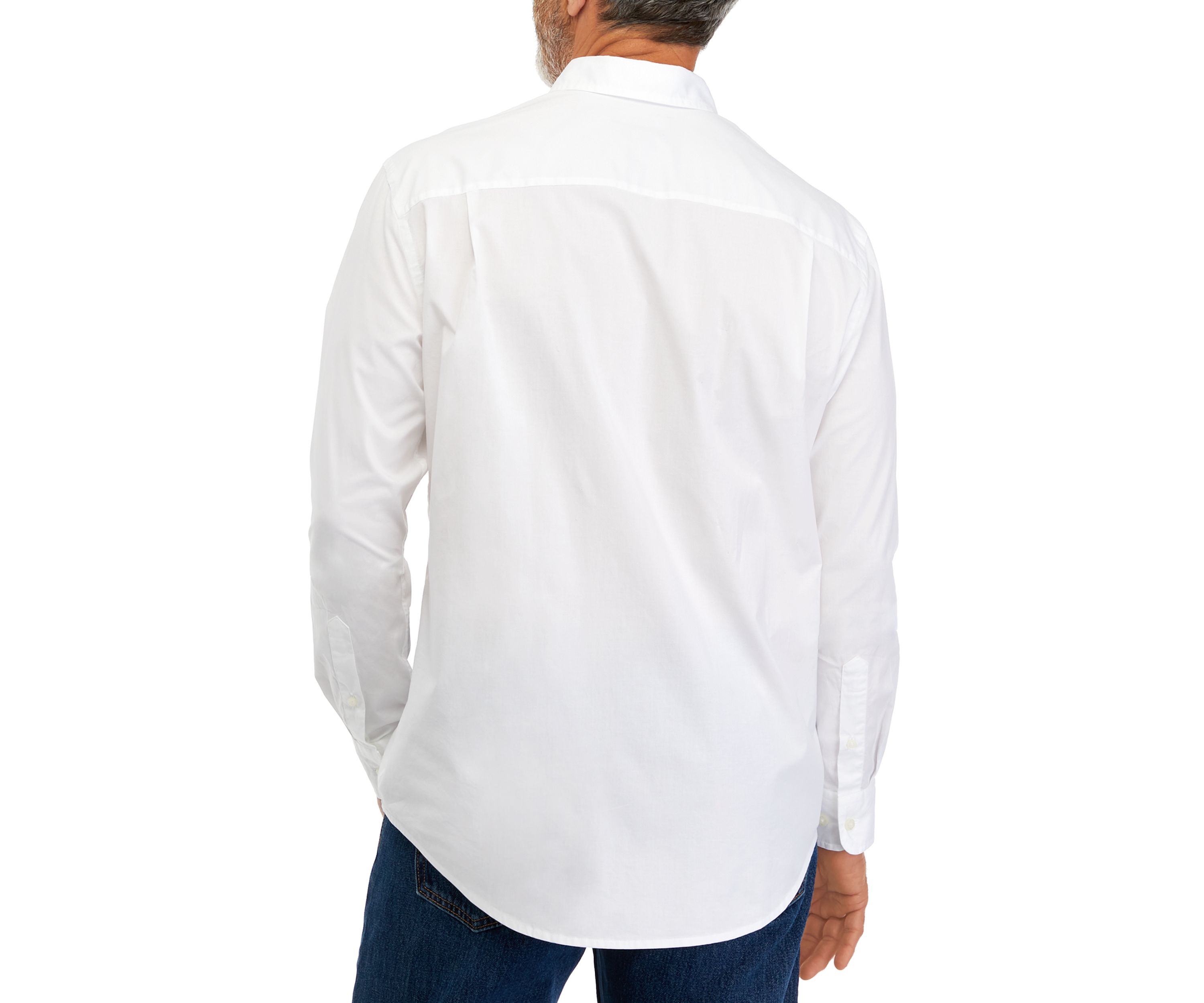 Long Sleeve Poplin Button Down Shirt 