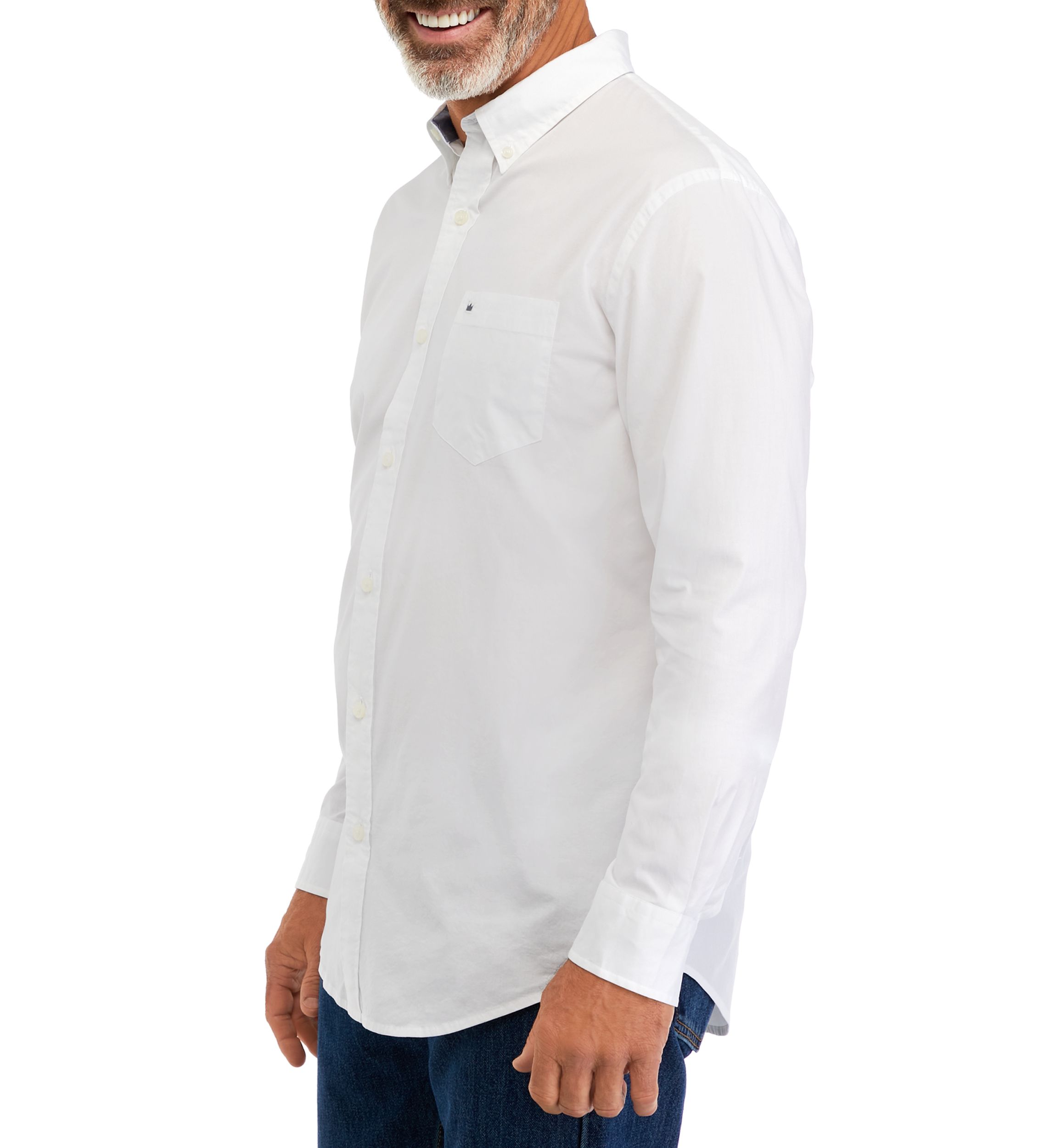 Long Sleeve Poplin Button Down Shirt 