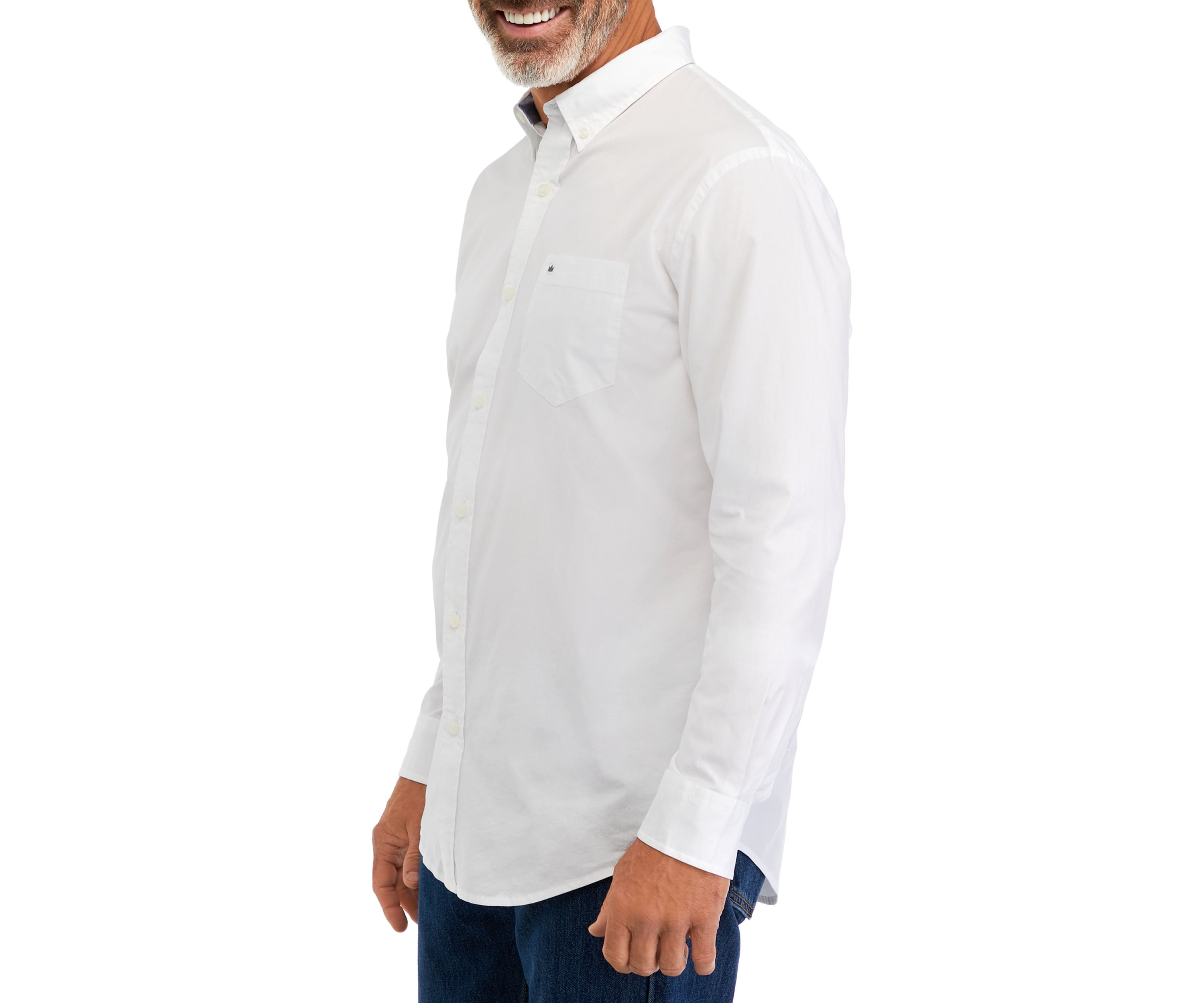Long Sleeve Poplin Button Down Shirt 
