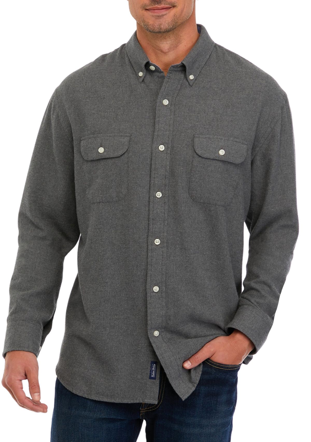 Long Sleeve Heather Flannel Shirt
