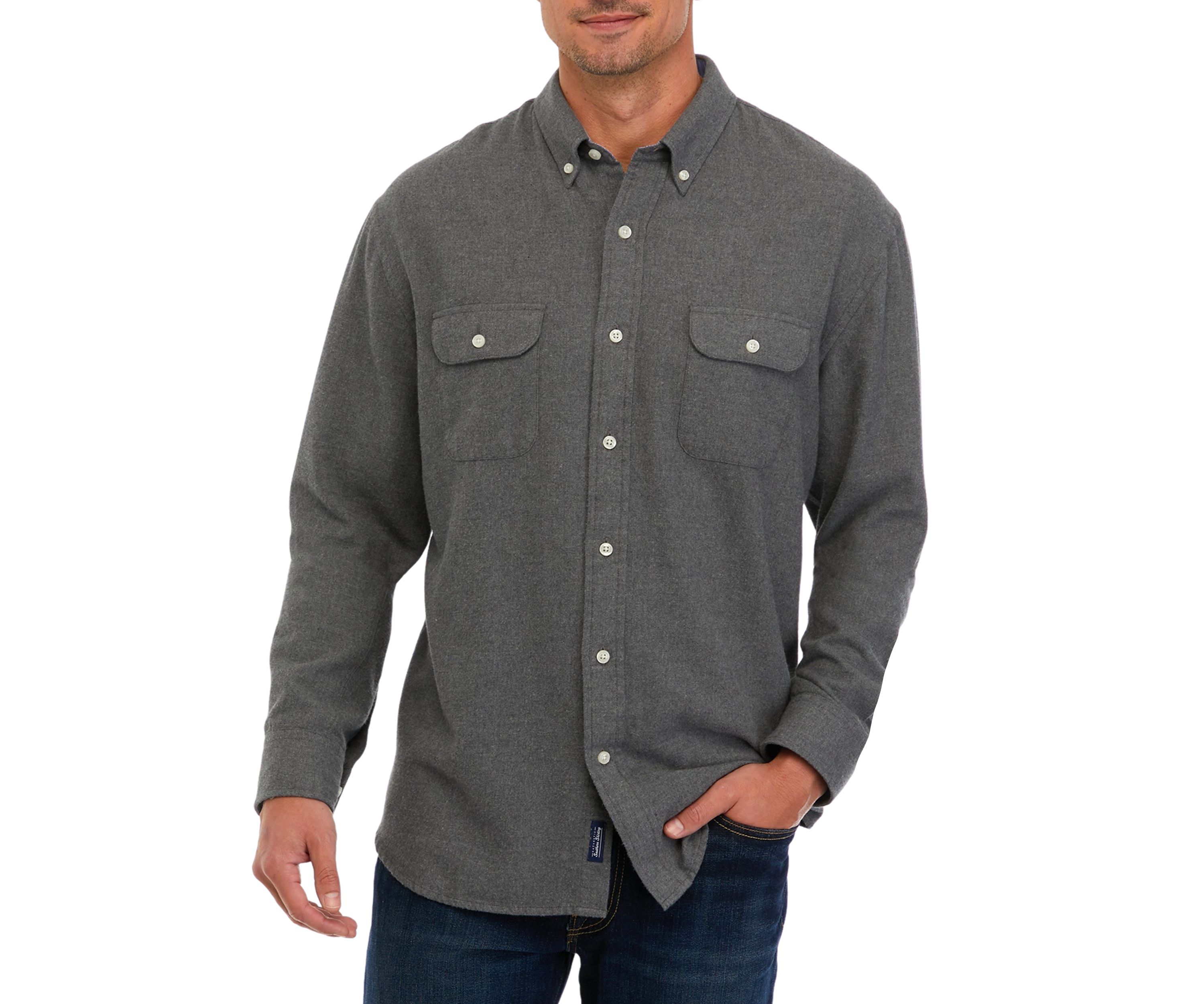 Long Sleeve Heather Flannel Shirt