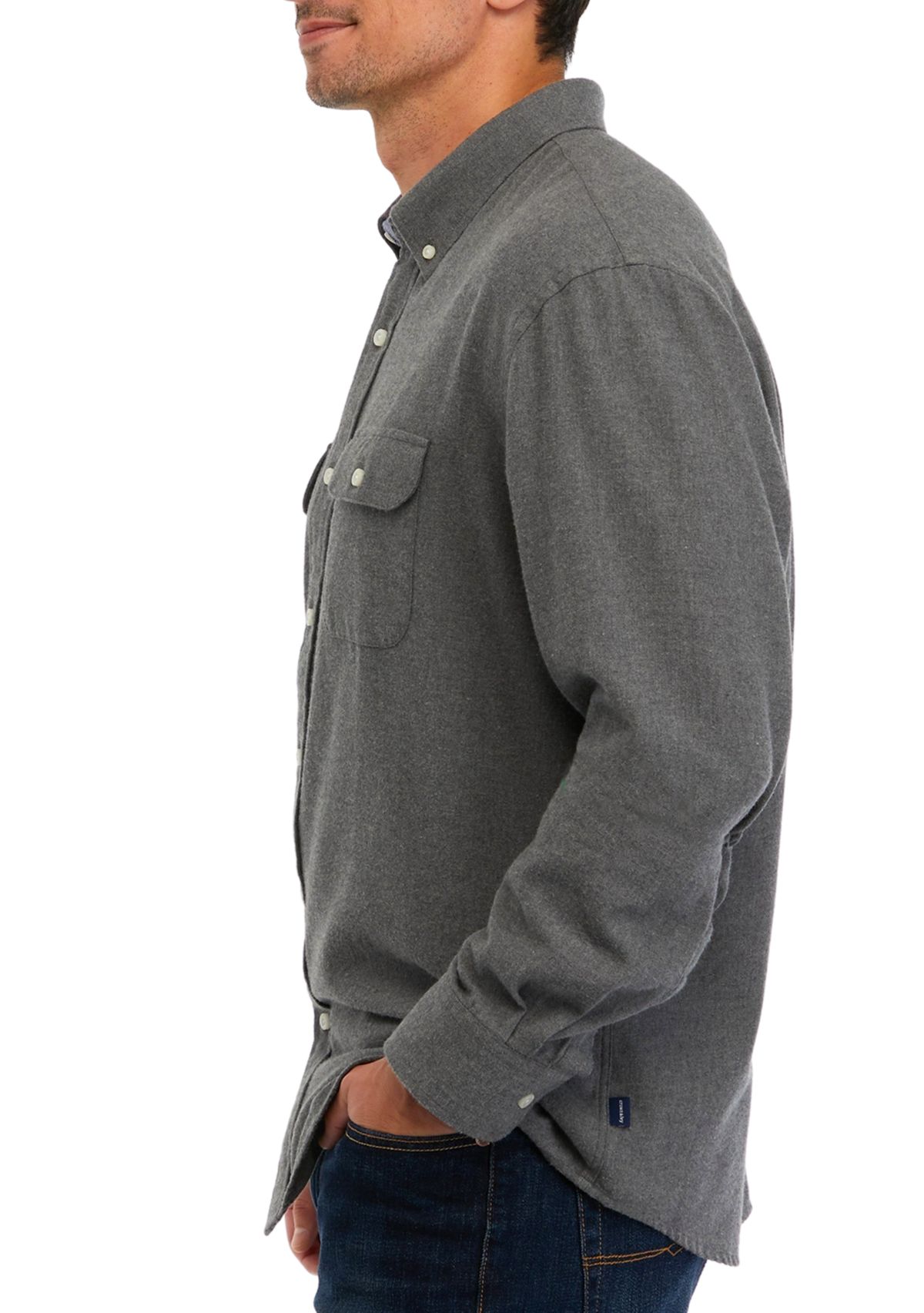 Long Sleeve Heather Flannel Shirt