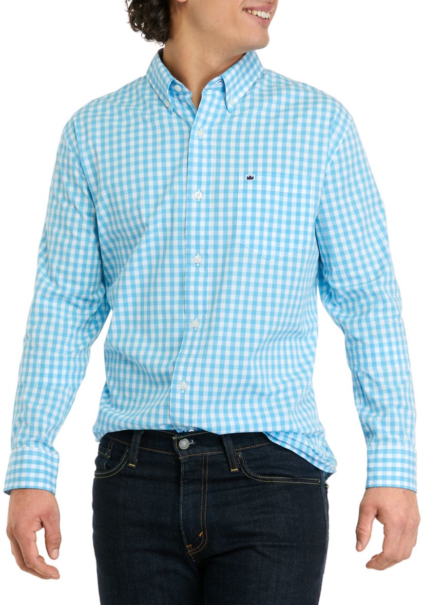 Long Sleeve Woven Plaid Shirt