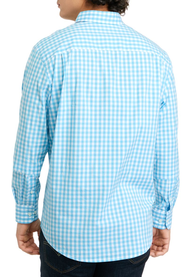 Long Sleeve Woven Plaid Shirt