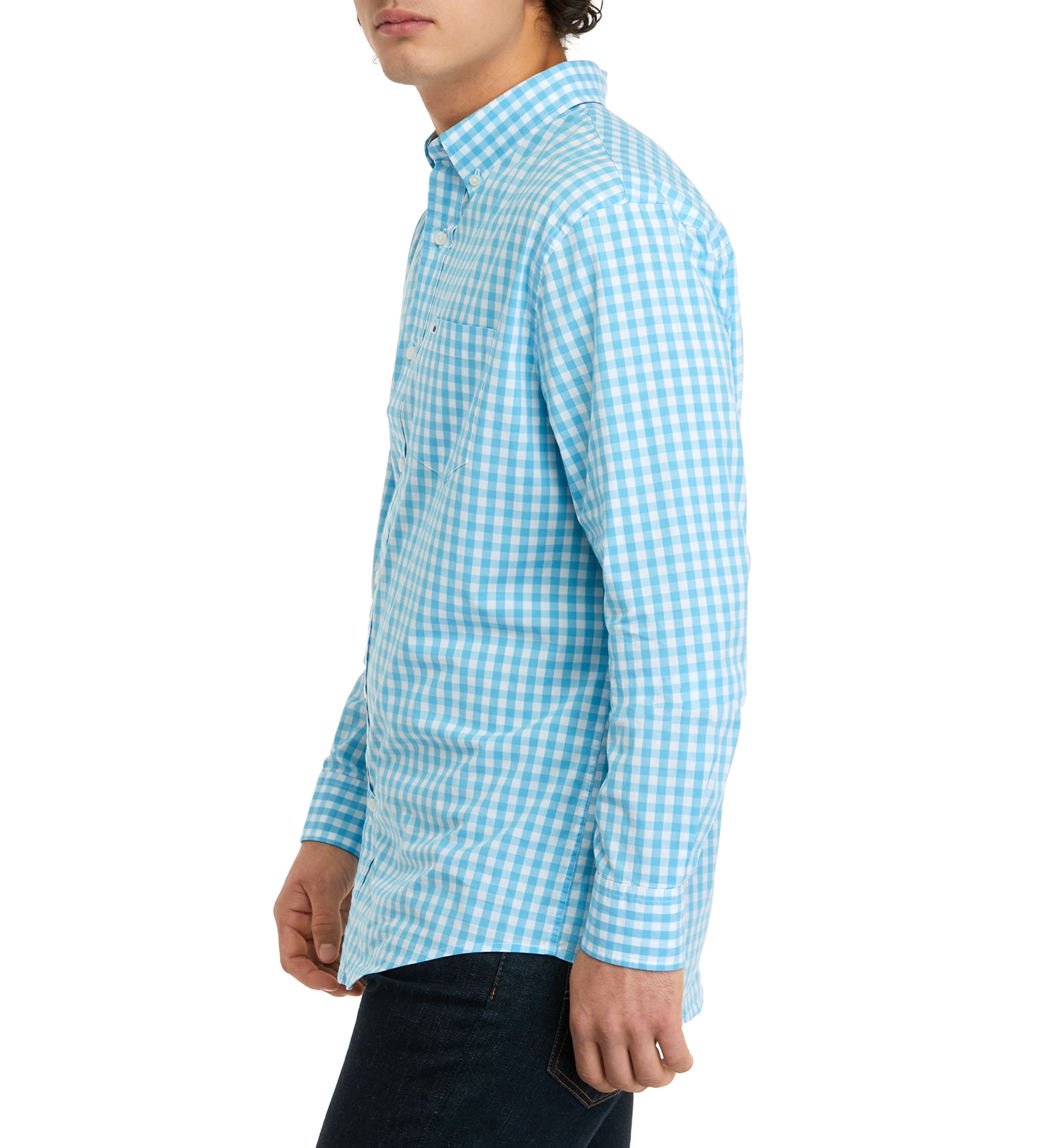 Long Sleeve Woven Plaid Shirt