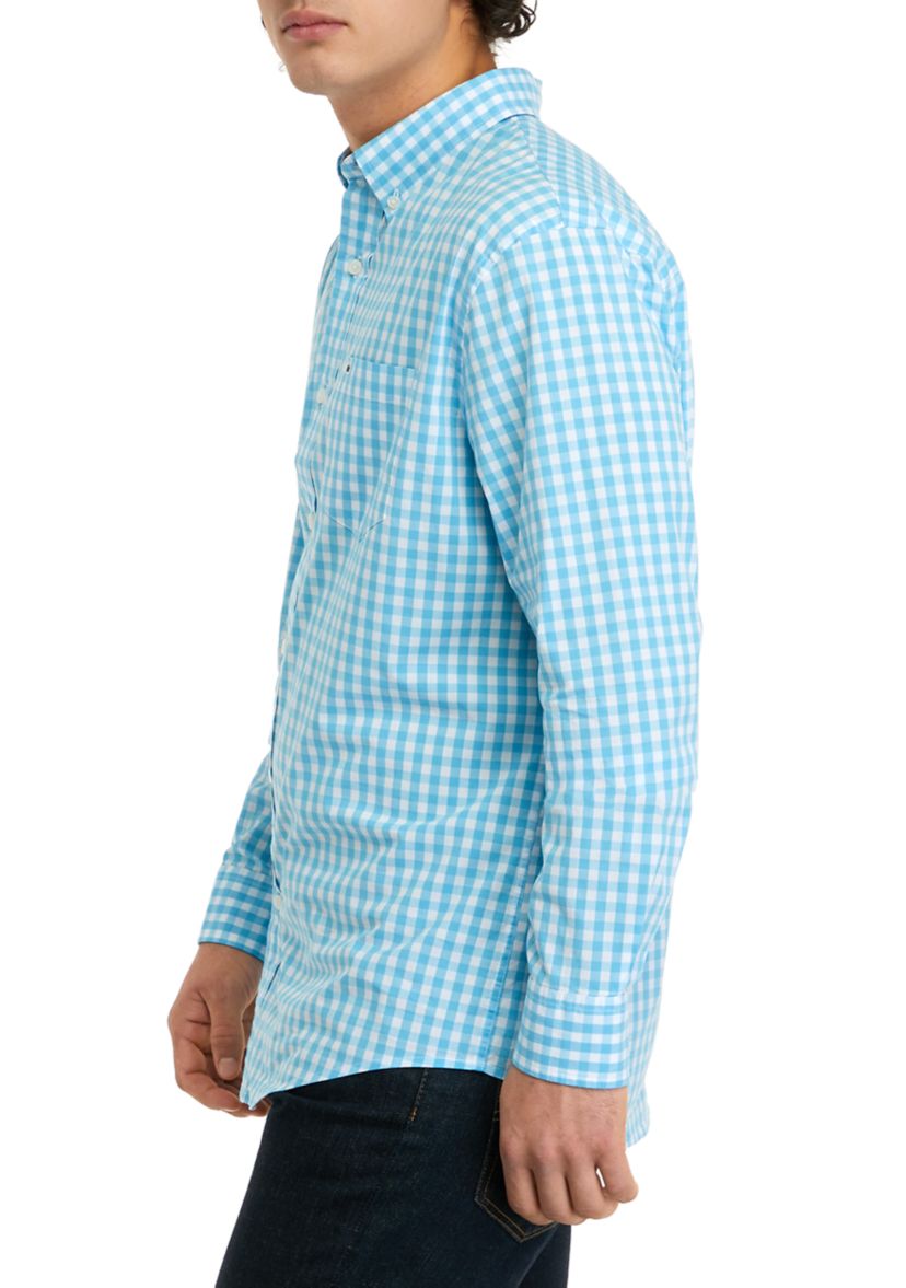 Long Sleeve Woven Plaid Shirt