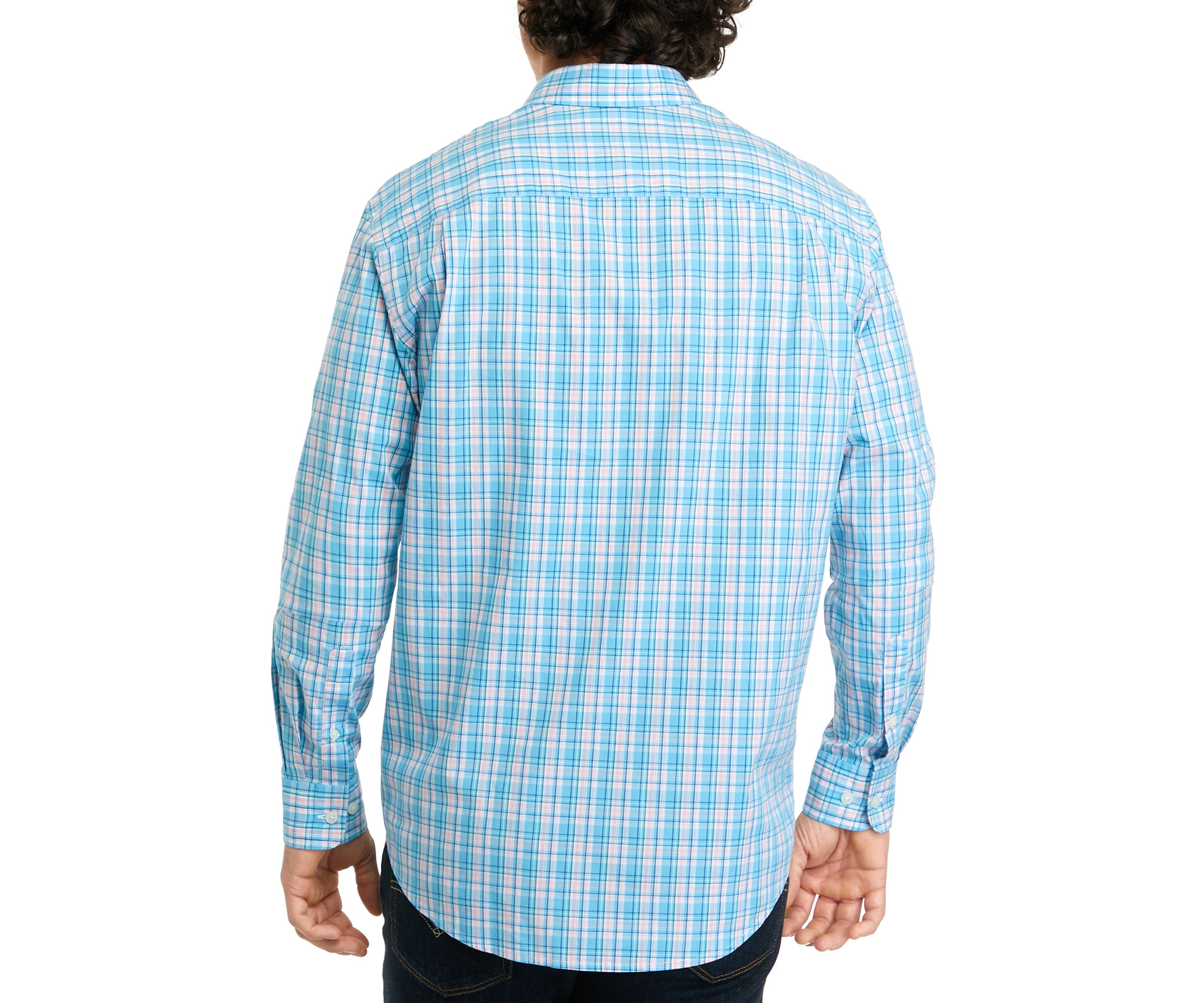 Long Sleeve Woven Colored Plaid Shirt