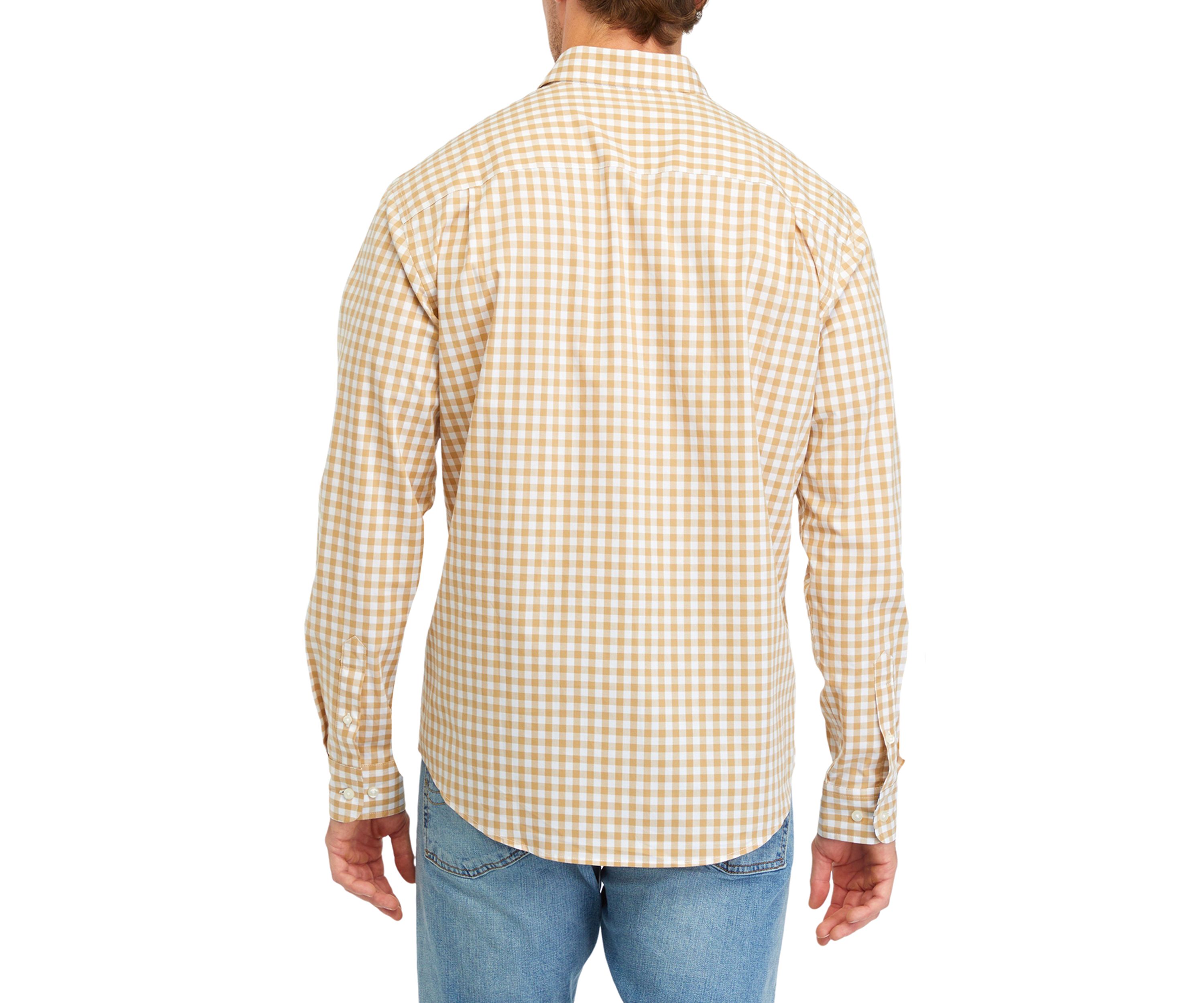 Printed Poplin Long Sleeve Button Down Shirt