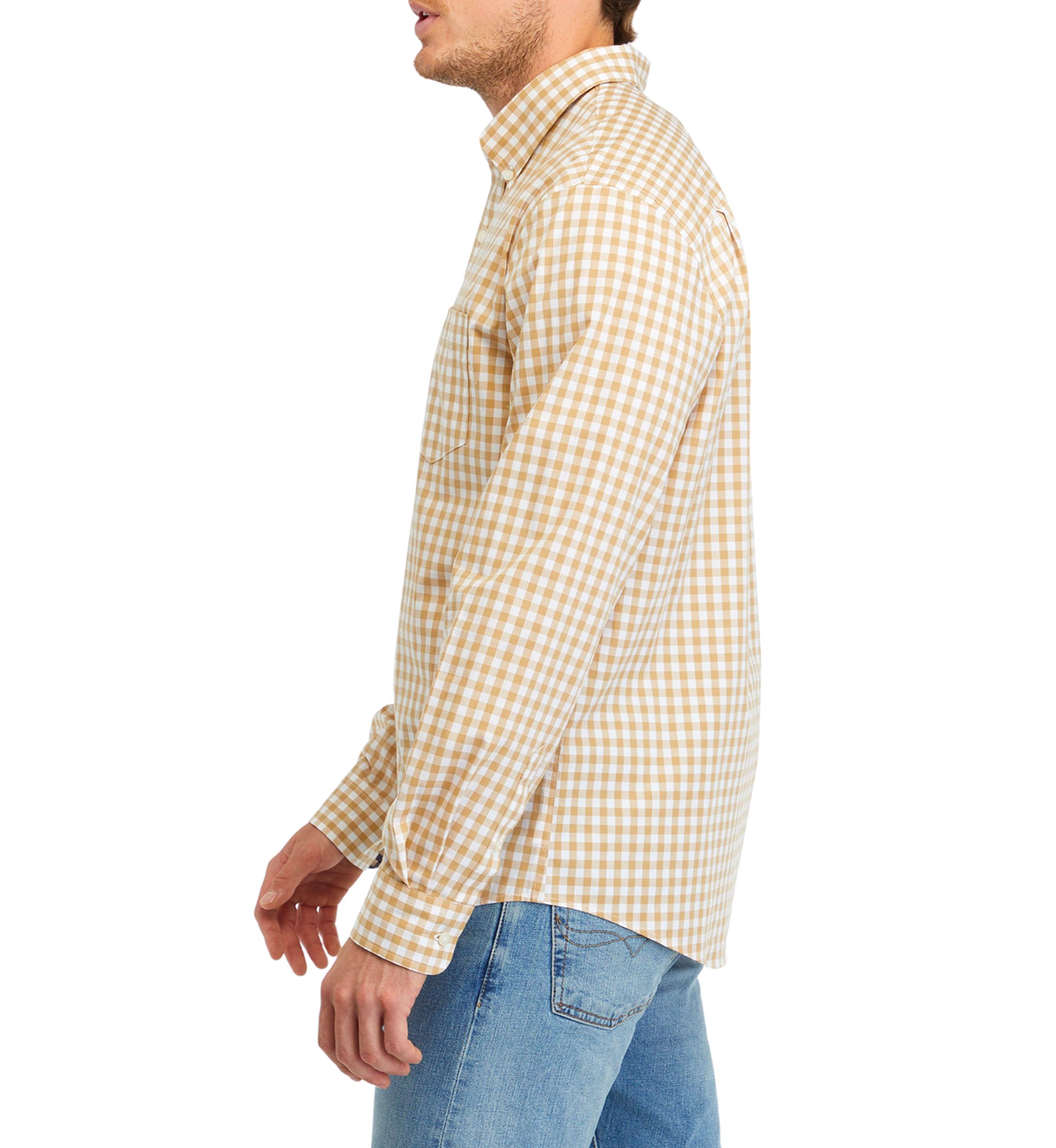 Printed Poplin Long Sleeve Button Down Shirt