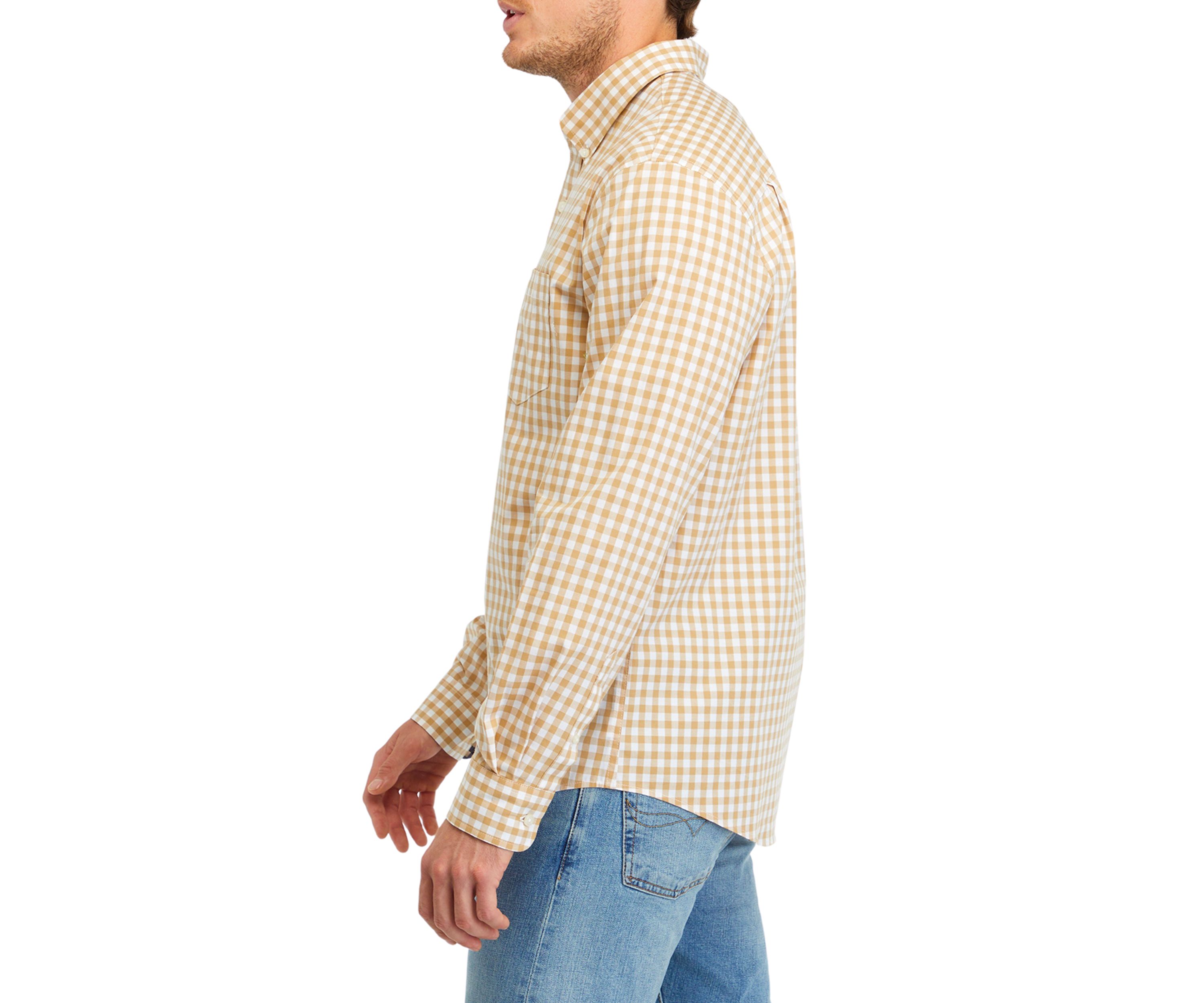 Printed Poplin Long Sleeve Button Down Shirt