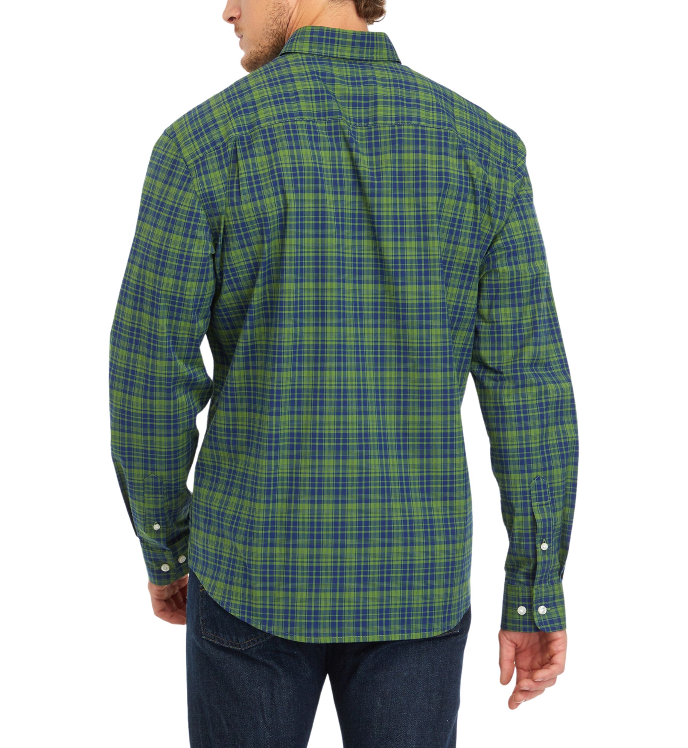Poplin Plaid Printed Long Sleeve Shirt