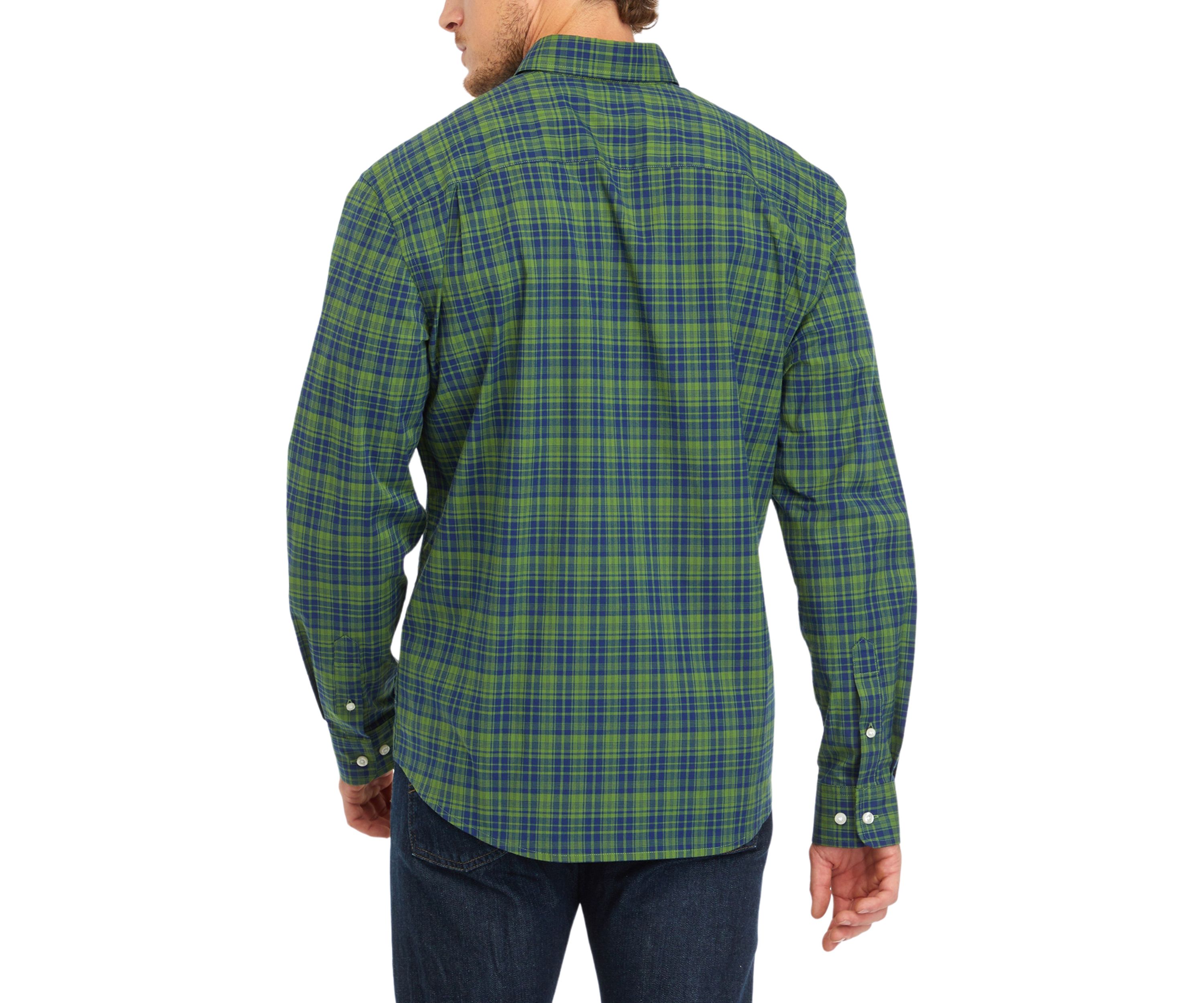 Poplin Plaid Printed Long Sleeve Shirt
