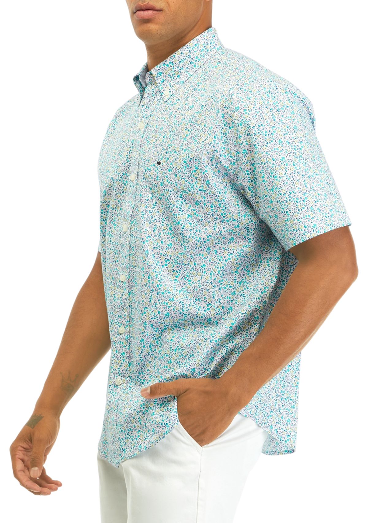 Printed Woven Poplin Shirt