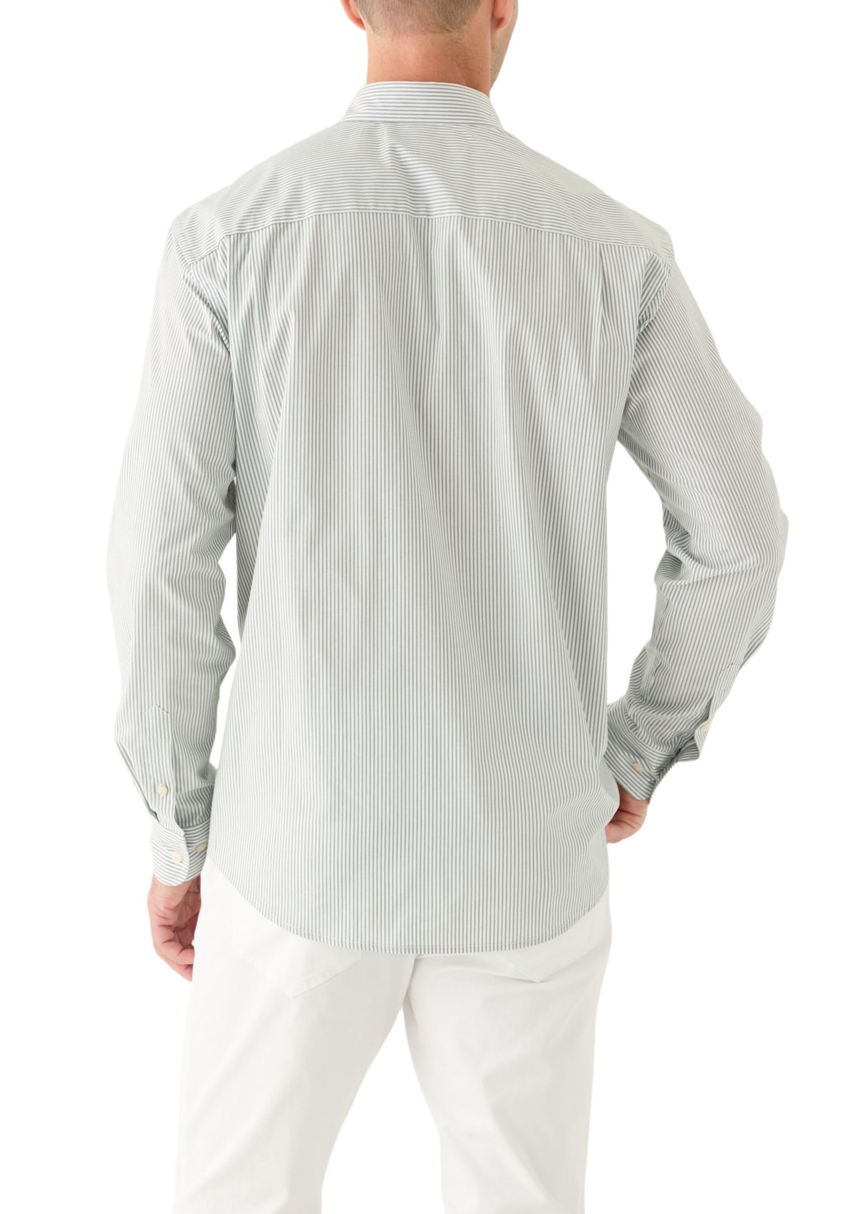 Long Sleeve Poplin Stripe Shirt