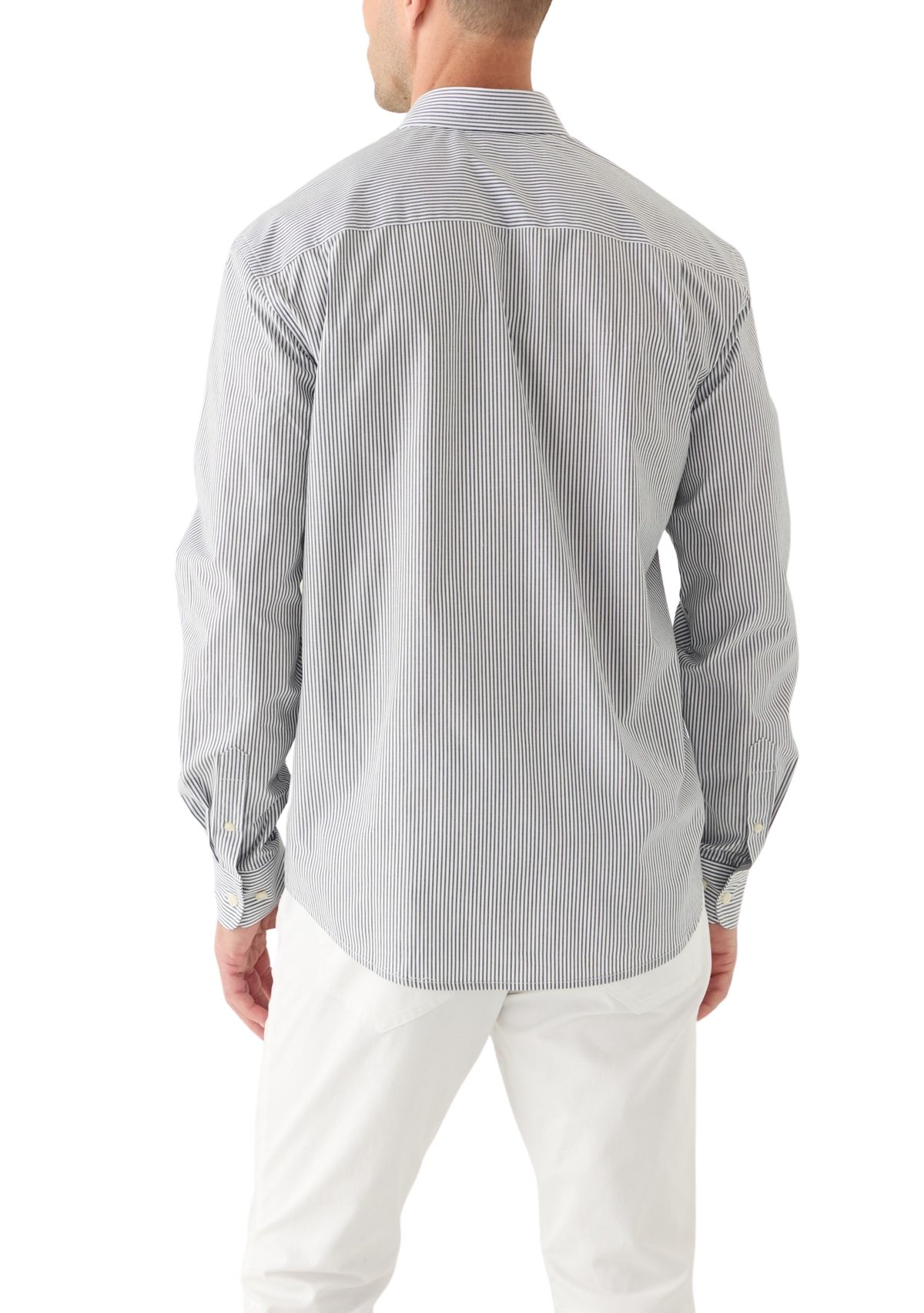 Long Sleeve Poplin Stripe Shirt