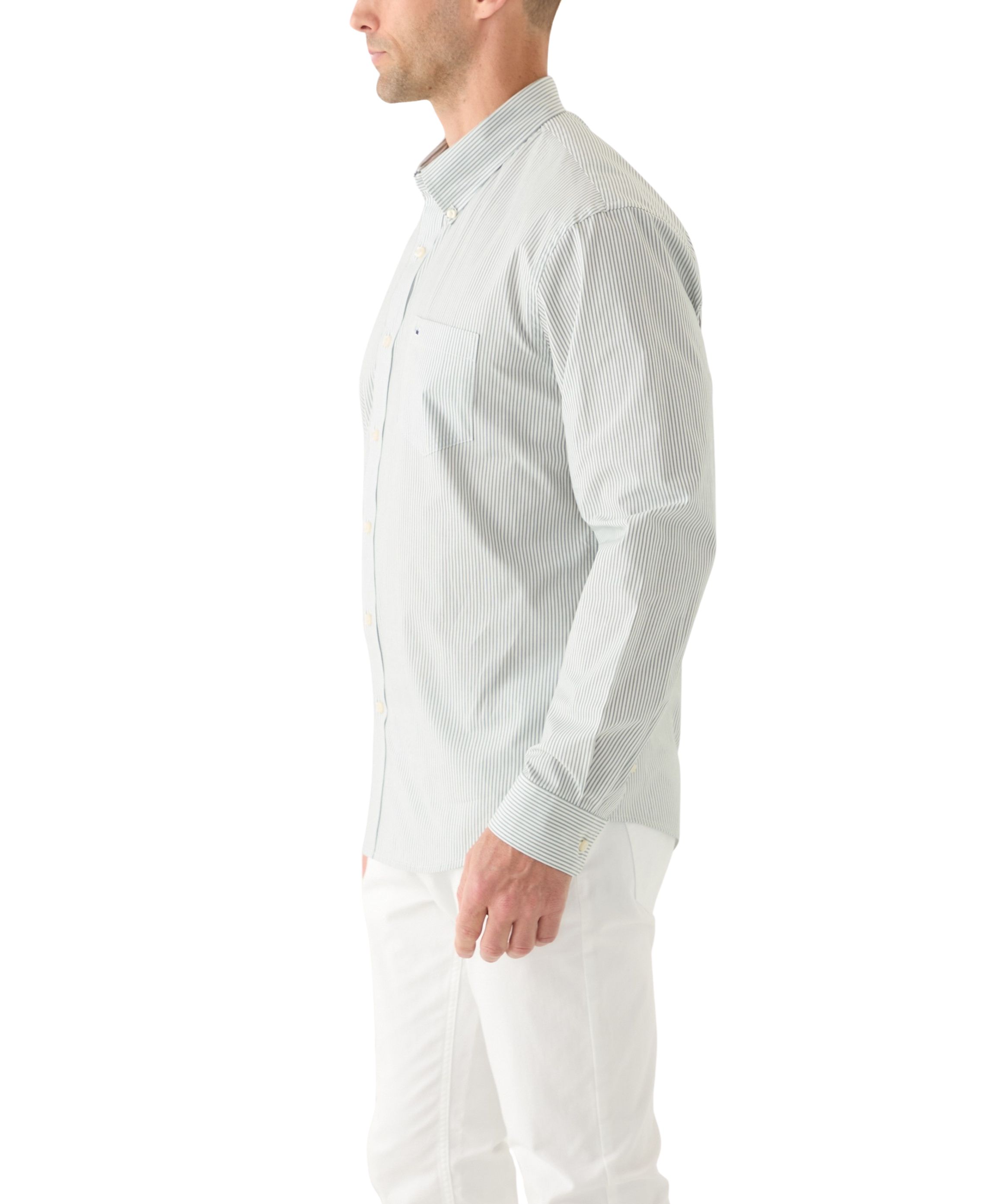 Long Sleeve Poplin Stripe Shirt