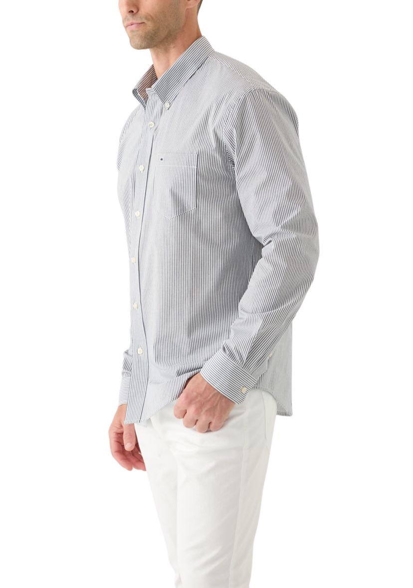 Long Sleeve Poplin Stripe Shirt