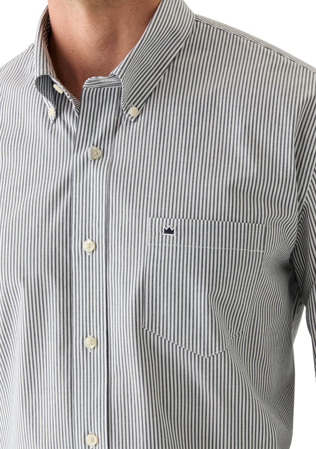Long Sleeve Poplin Stripe Shirt