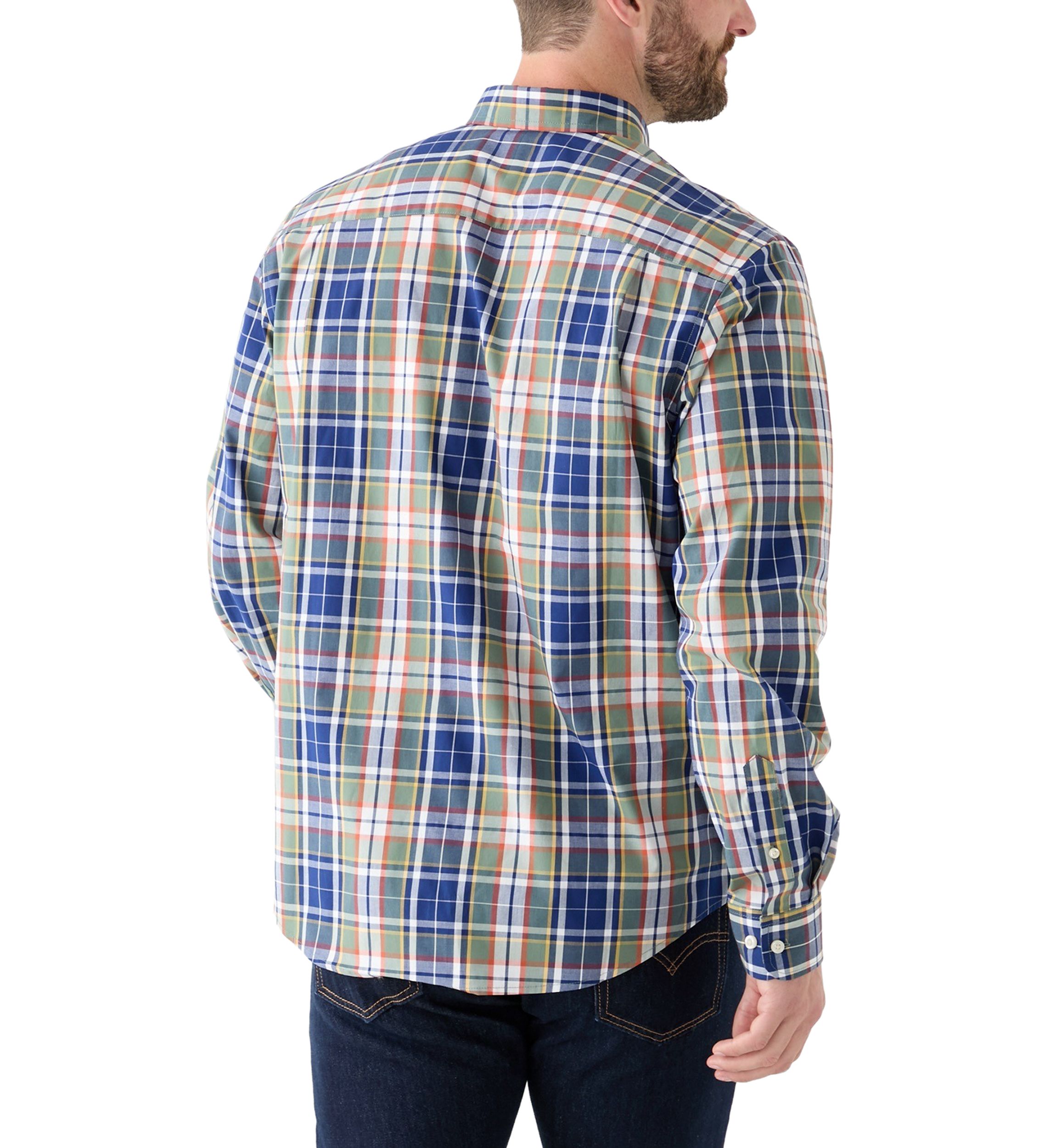 Poplin Long Sleeve Plaid Printed Shirt