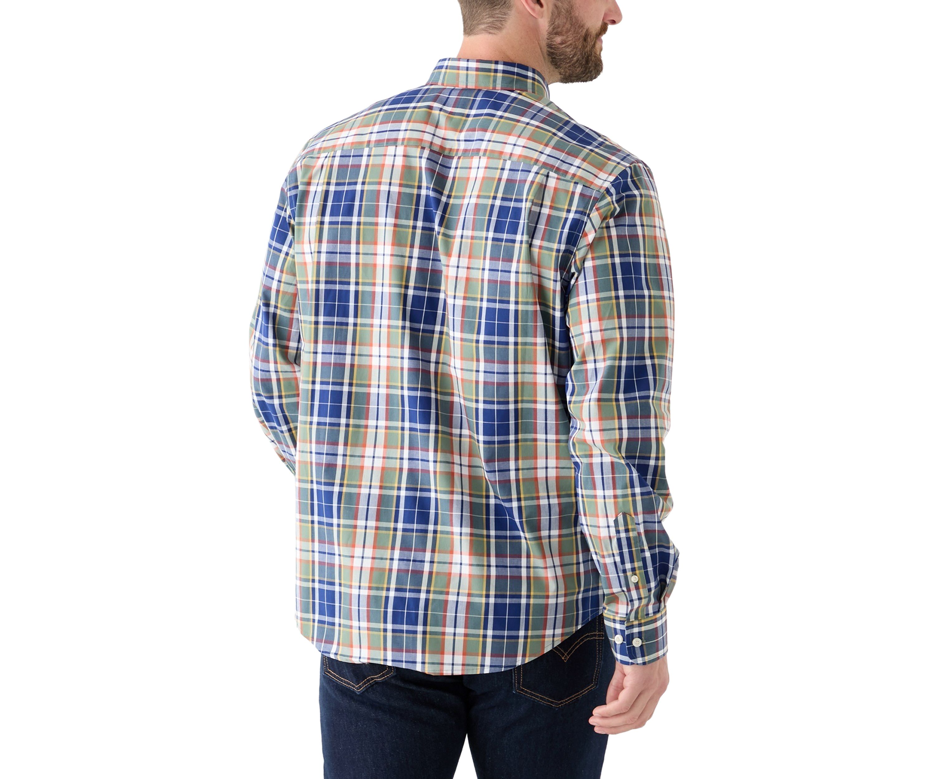 Poplin Long Sleeve Plaid Printed Shirt