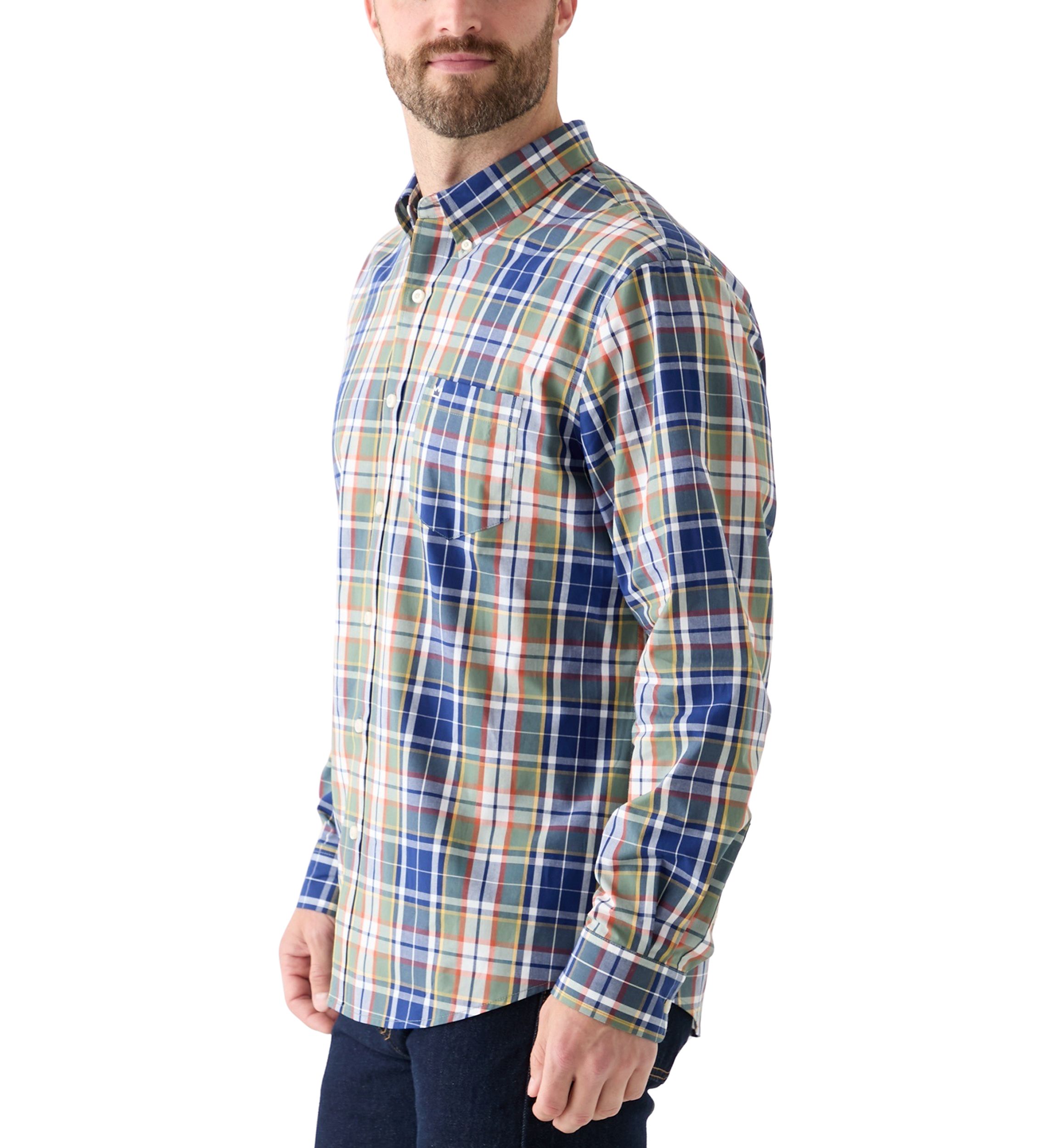 Poplin Long Sleeve Plaid Printed Shirt